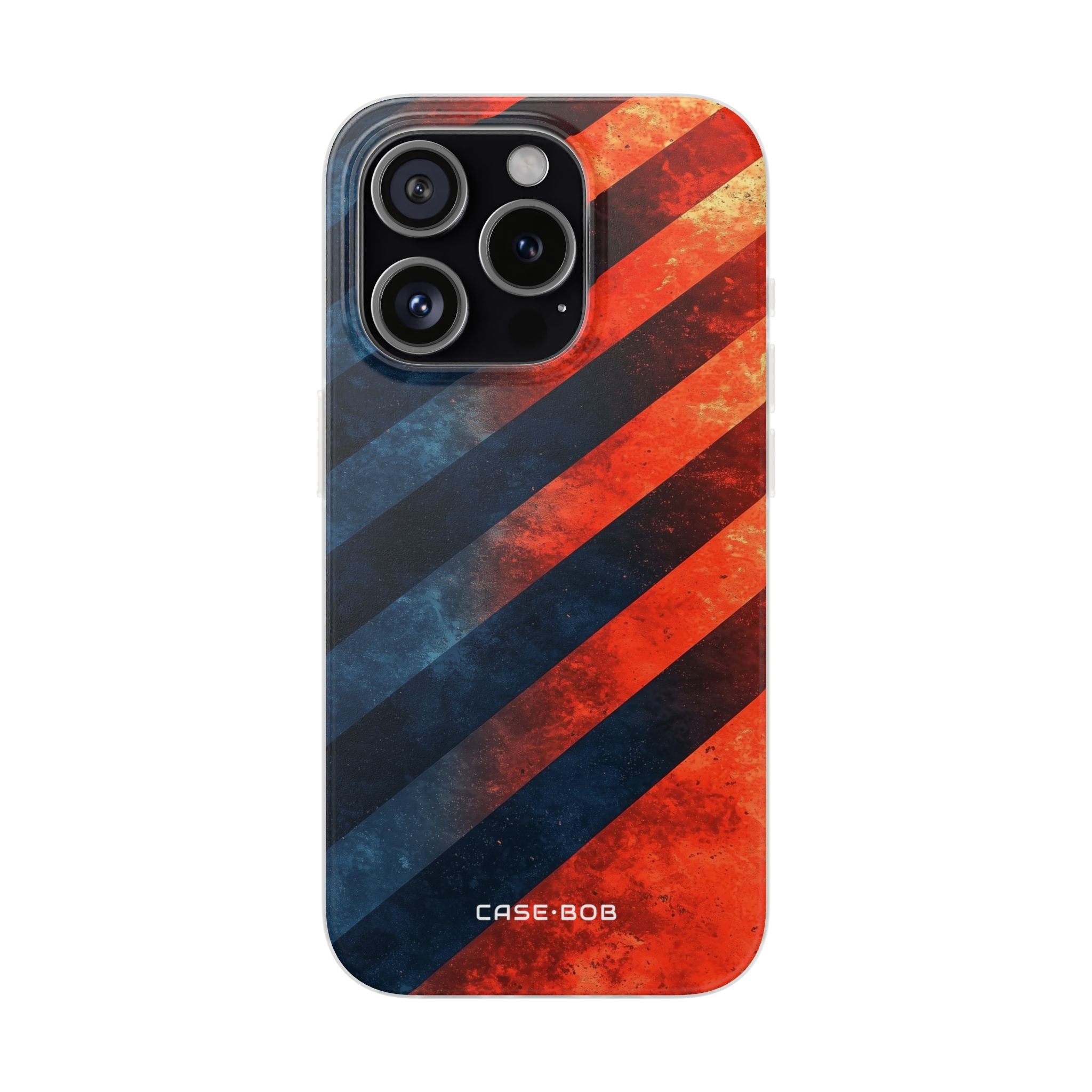 Diagonal Stripes Blaze iPhone 15 Pro Case - Soft
