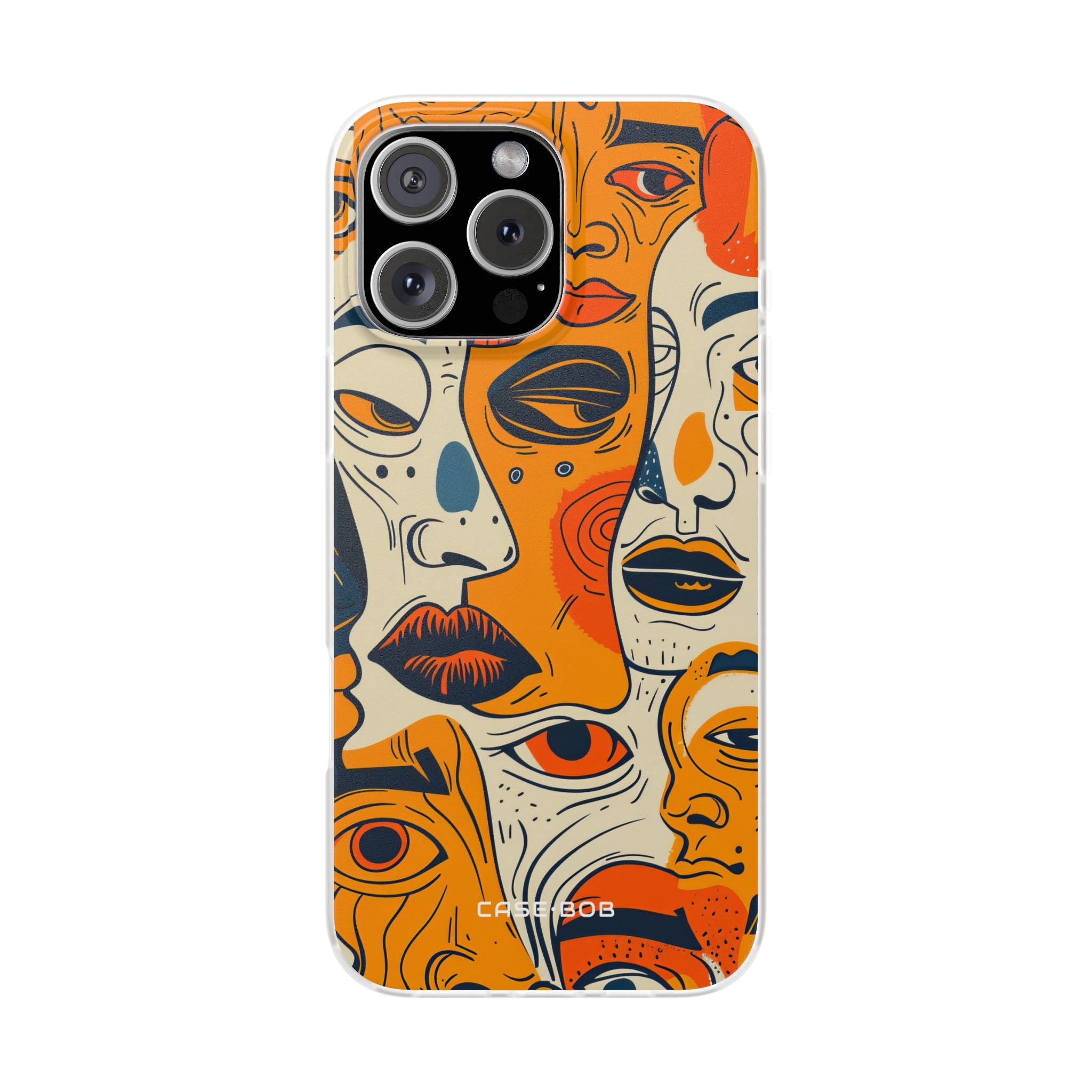 Tangled Faces Sunset iPhone 16 Pro Max Case - Soft