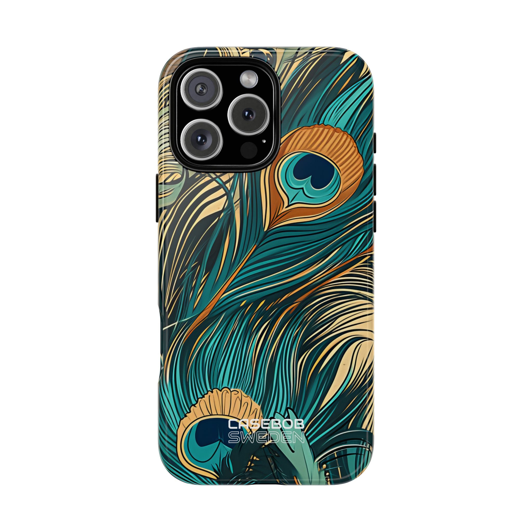 Peacock Feather Whirl iPhone 16 - Tough