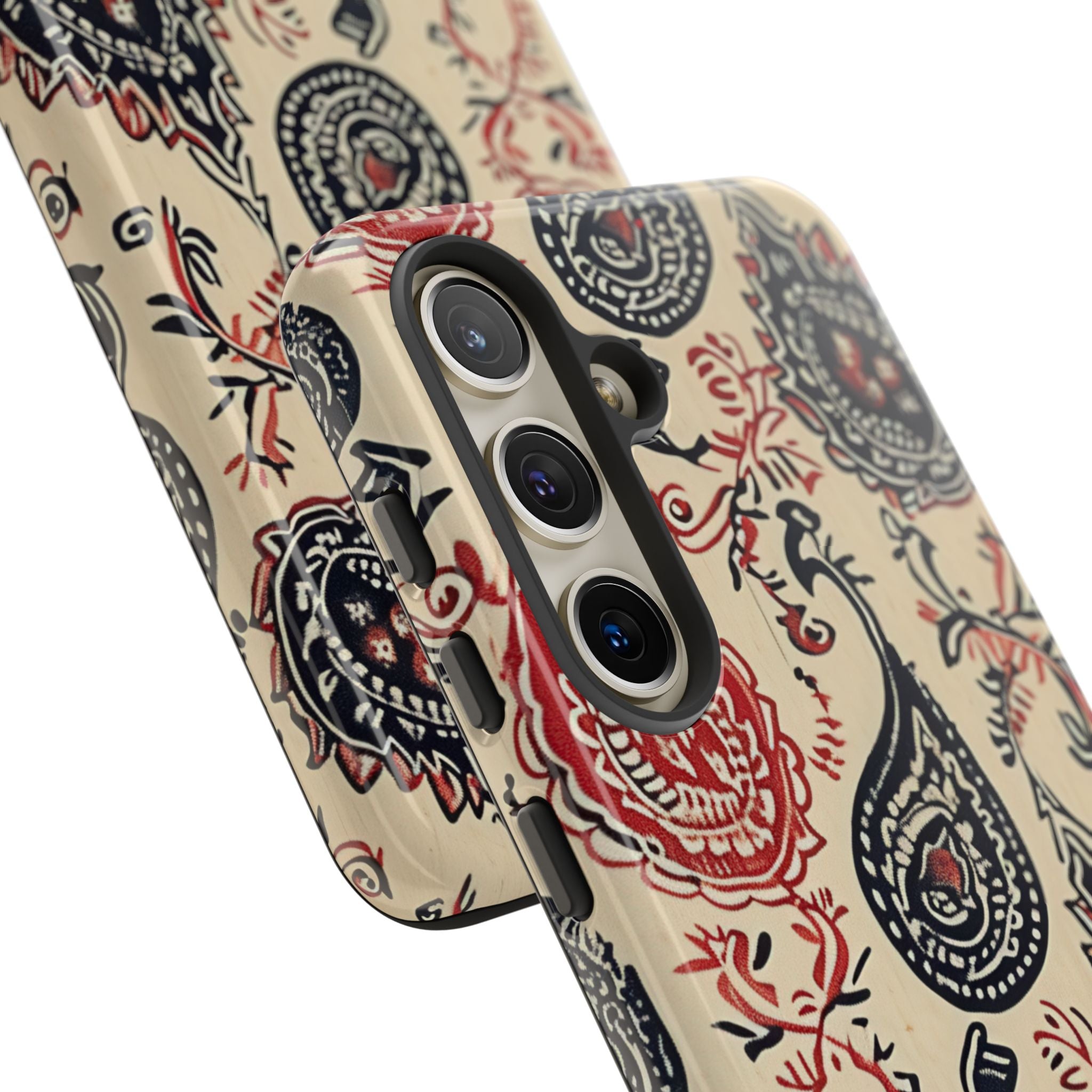 Navy Paisley Swirl Samsung S24 - Resistente