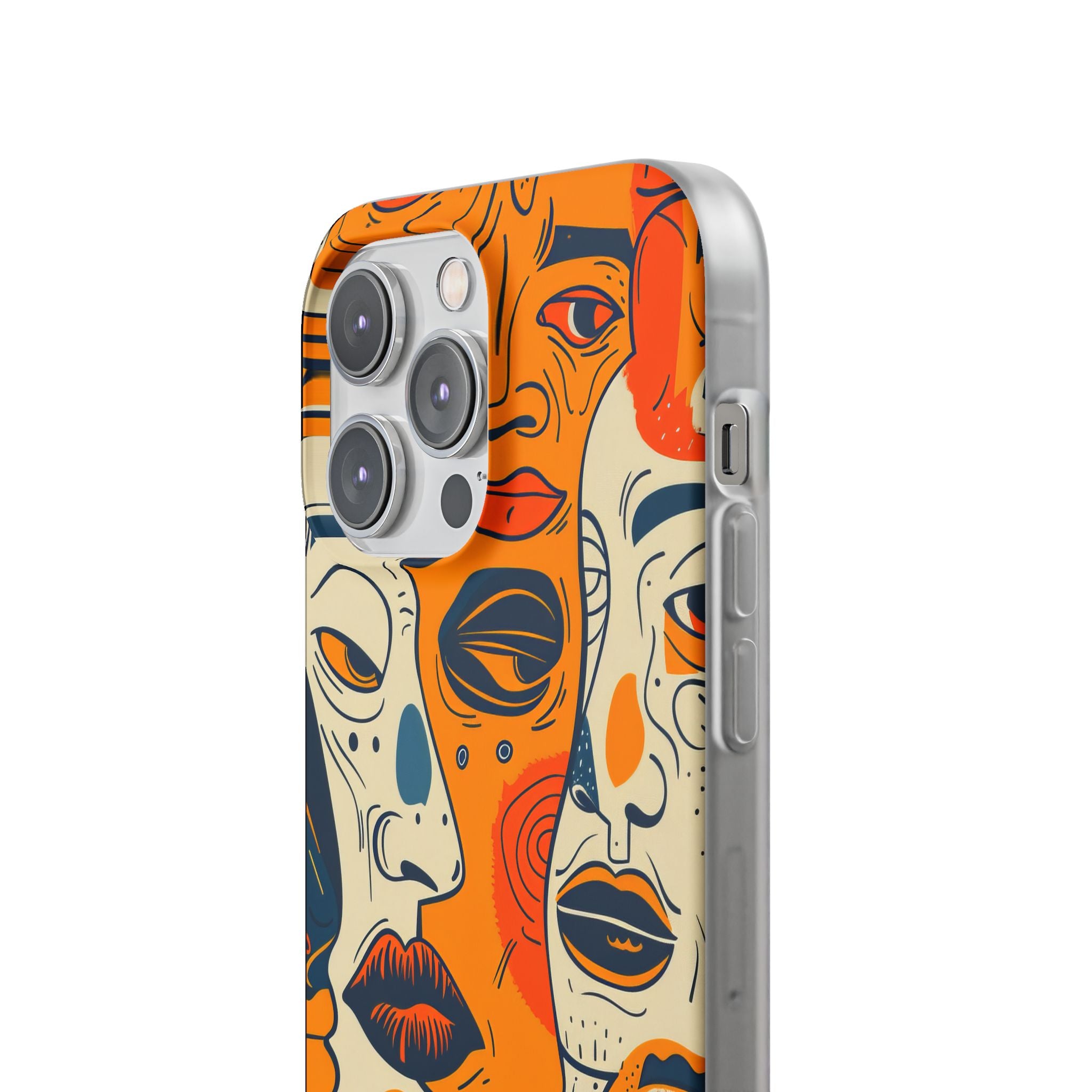 Tangled Faces Sunset iPhone 14 Pro Max Case - Soft