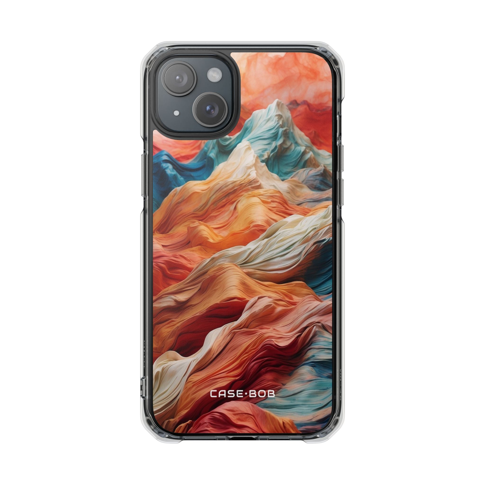 Fabric Peaks Cream iPhone 15 Plus Case - Impact