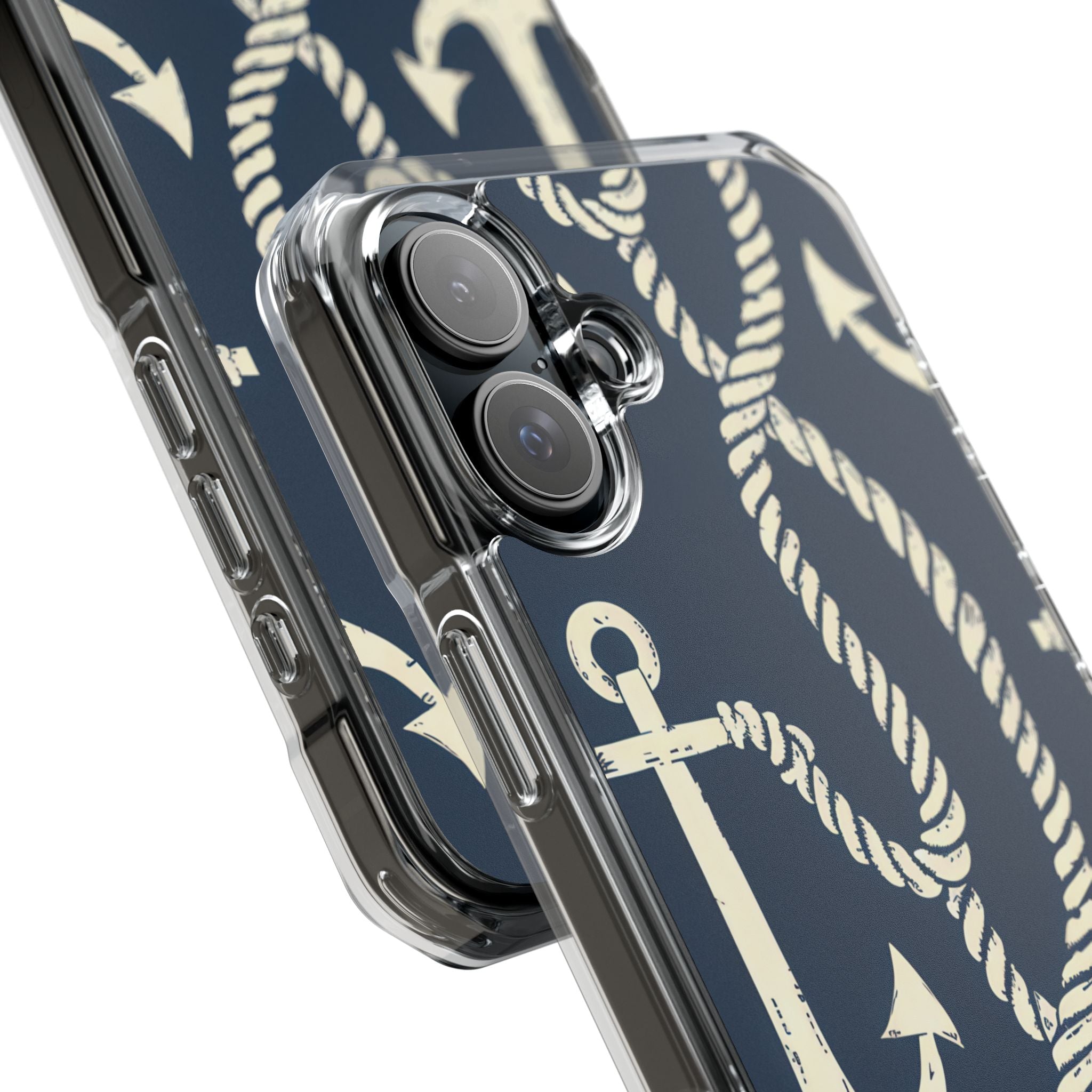 Nautical Anchors Rope iPhone 16 - Impact Clear+
