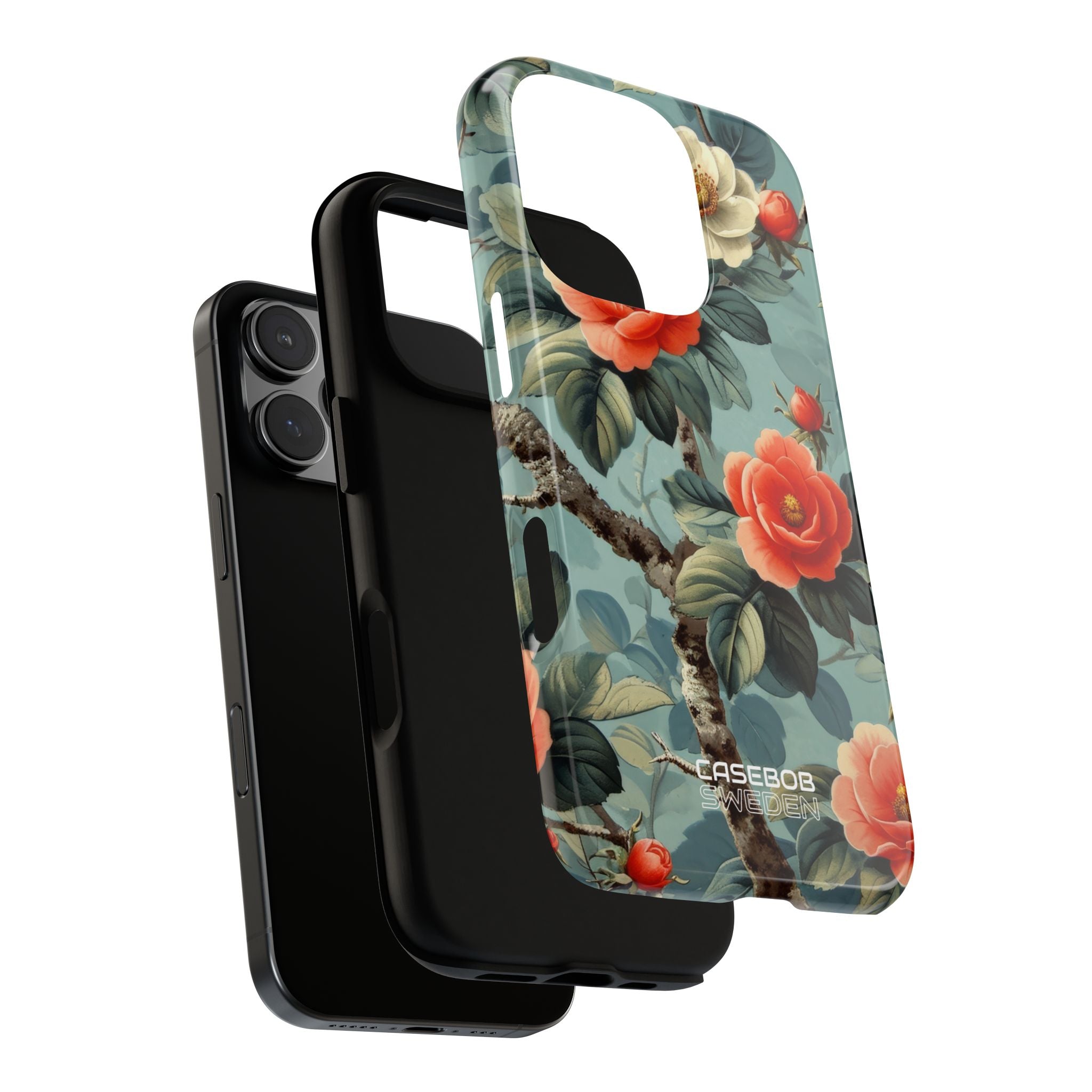 Coral Blossom Tapestry iPhone 16 - Tough