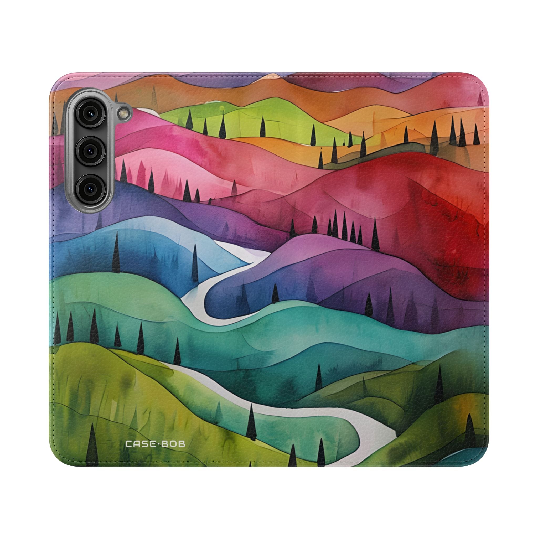 Valkoinen polku - Samsung S23+ -lompakkokotelo