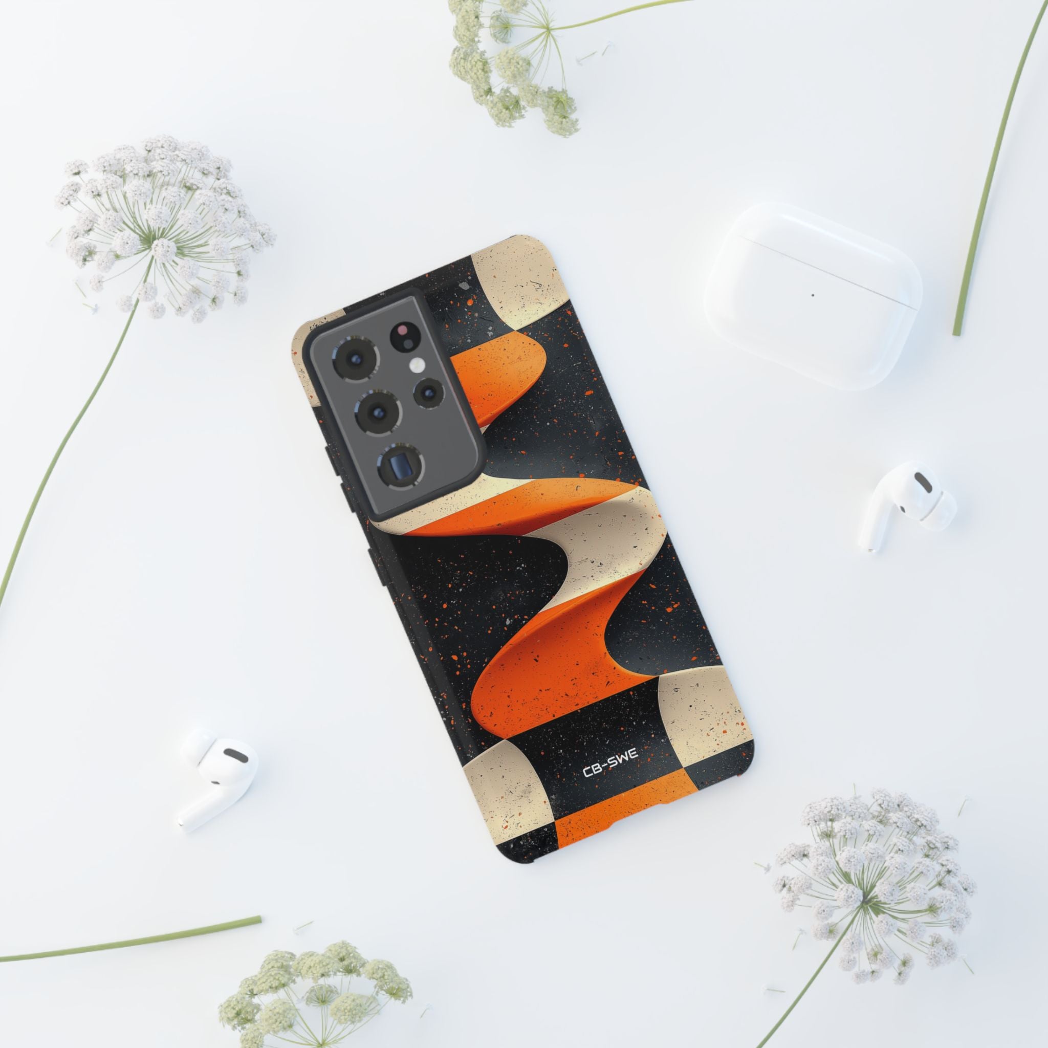Orange Waves Flow - Samsung Case