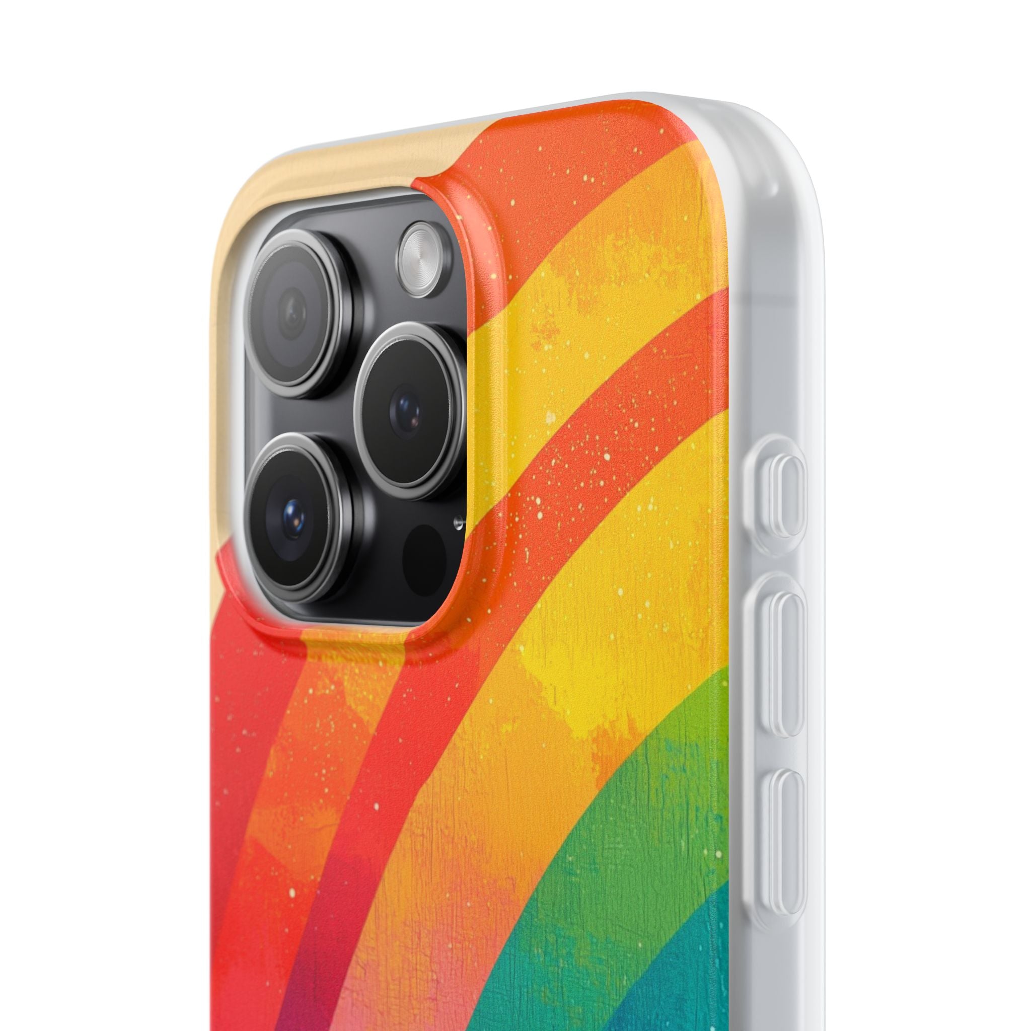 Textured Rainbow Arc iPhone 15 Pro Case - Soft