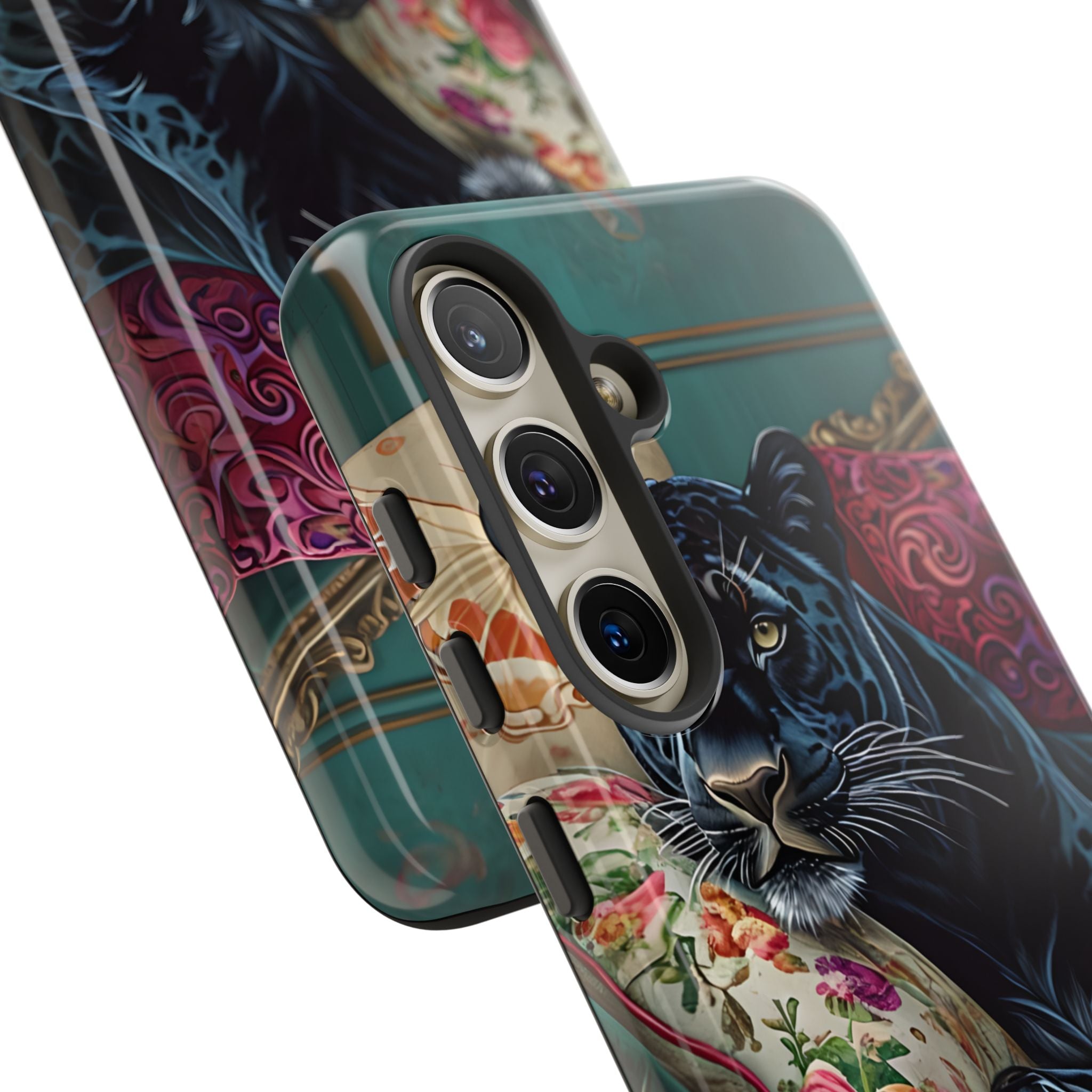 Panther on Vintage Chaise - Samsung Case