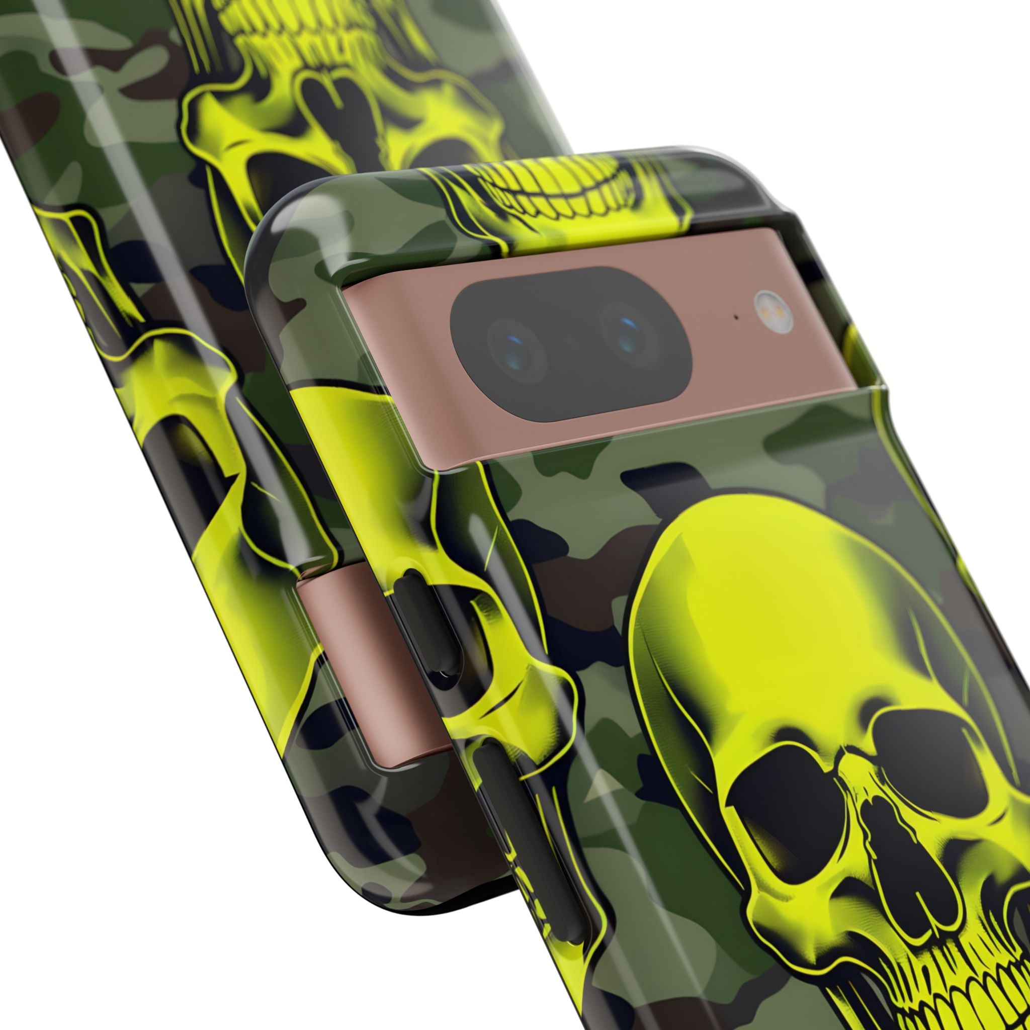 Neon Skull Camo Google Pixel 8 Case - Tough
