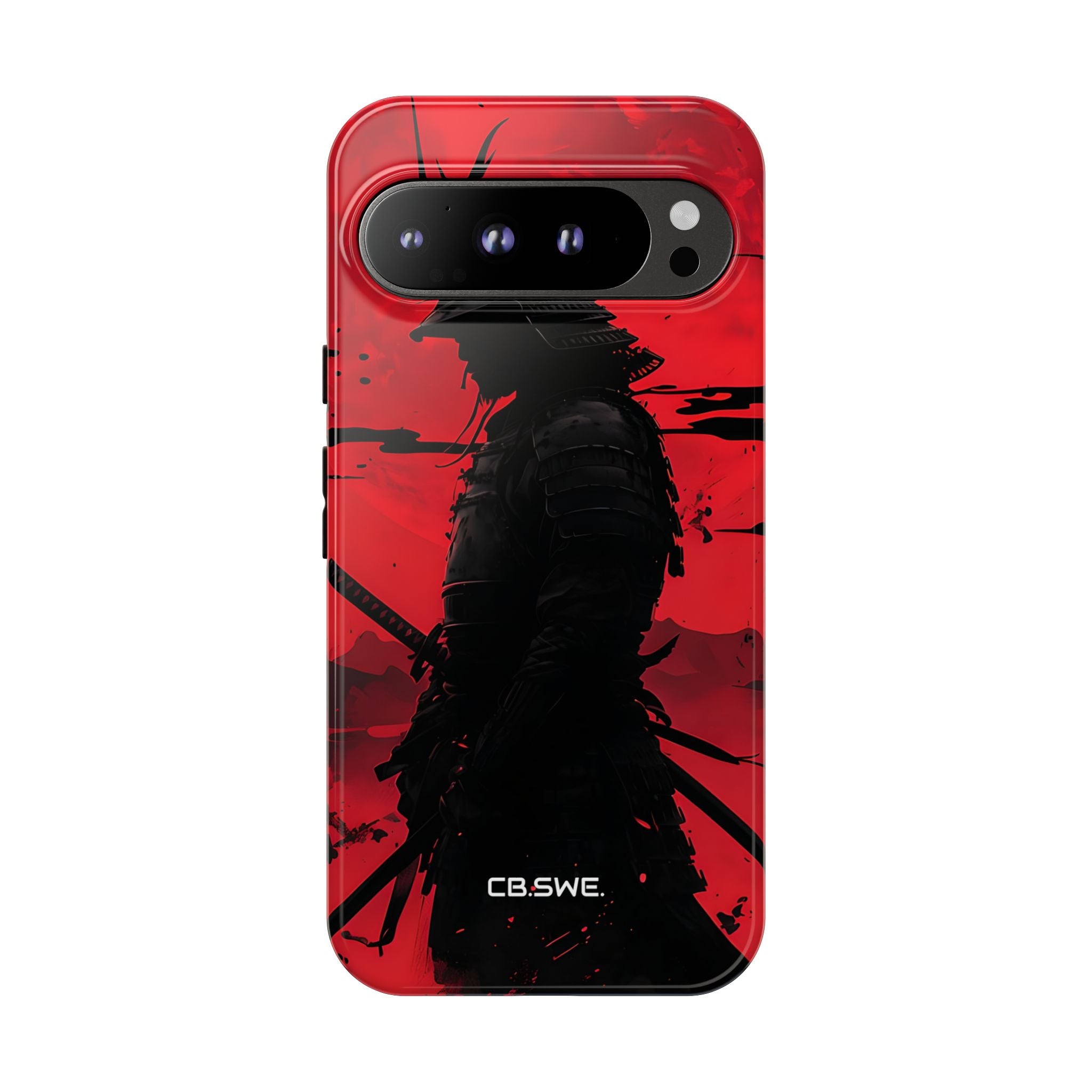 Samurai Warrior Silhouette Crimson Sun Google Pixel 9 - Tough