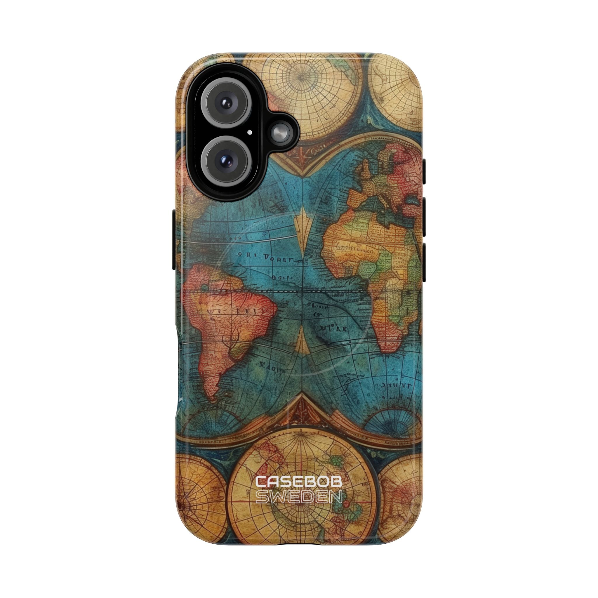 Vintage World Map iPhone 16 - Tough+