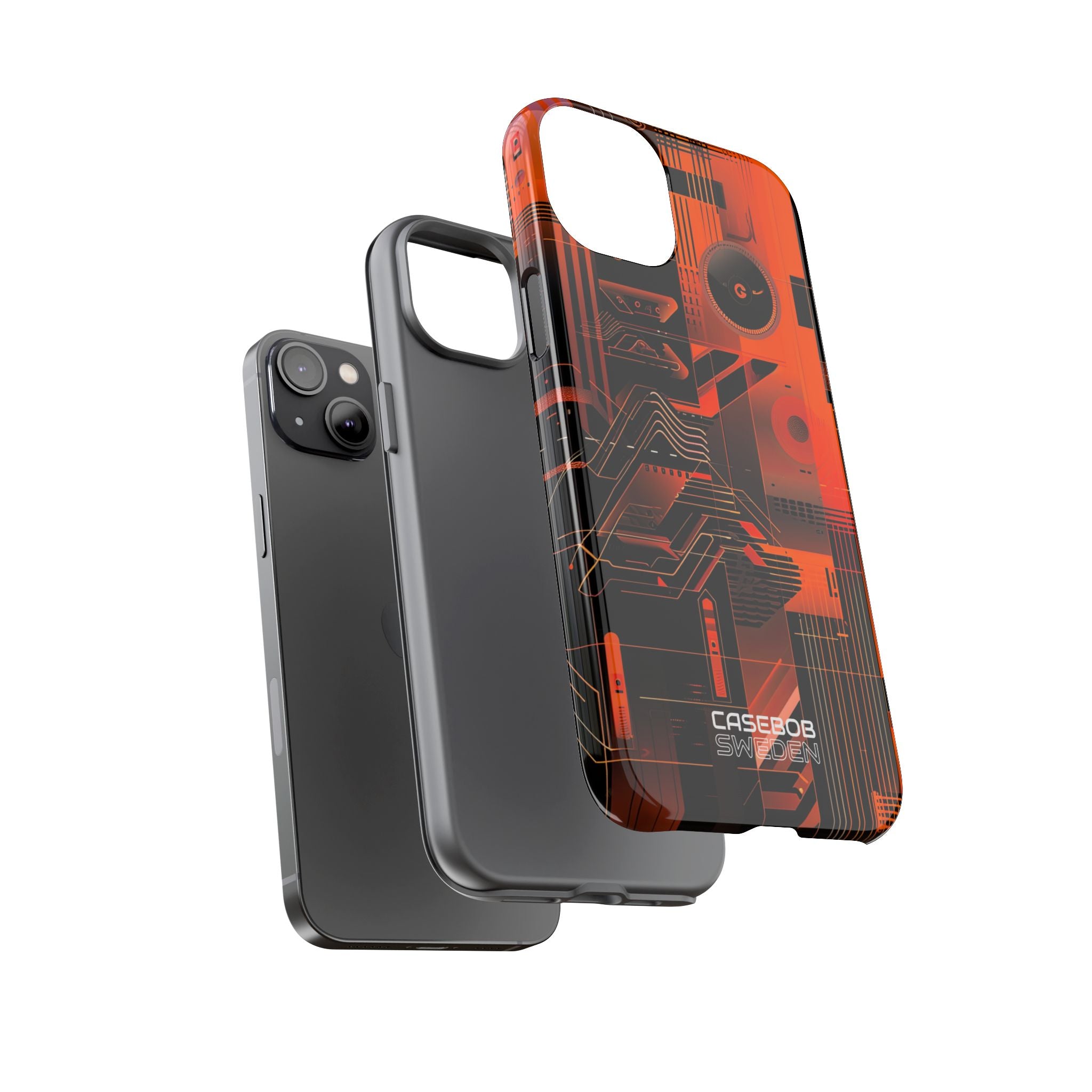 Orange Circuit Dreams iPhone 14 - Resistente