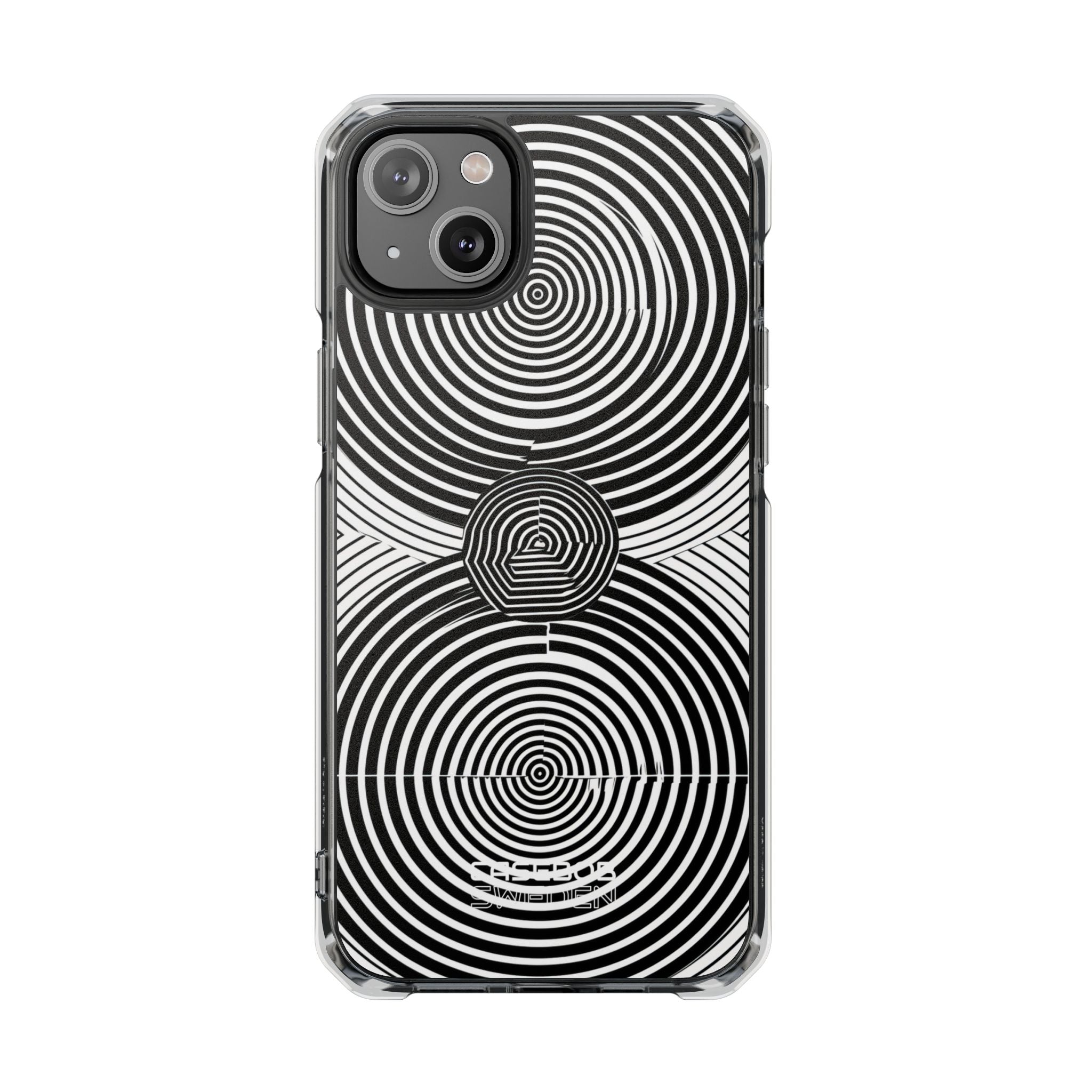 Monochrome Spiral Motion iPhone 14 - Impact Clear+