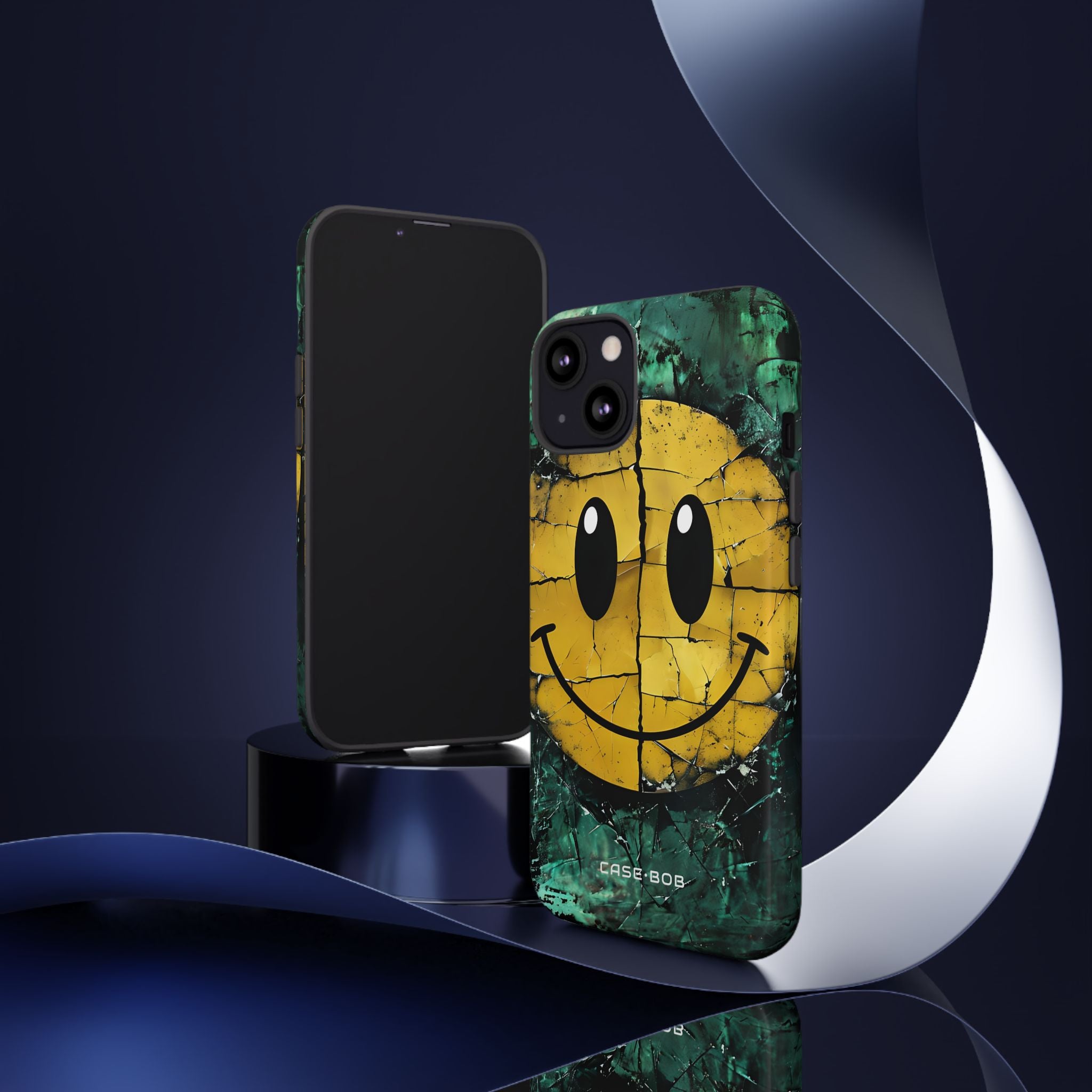 Cracked Smiley iPhone 13 Case - Tough