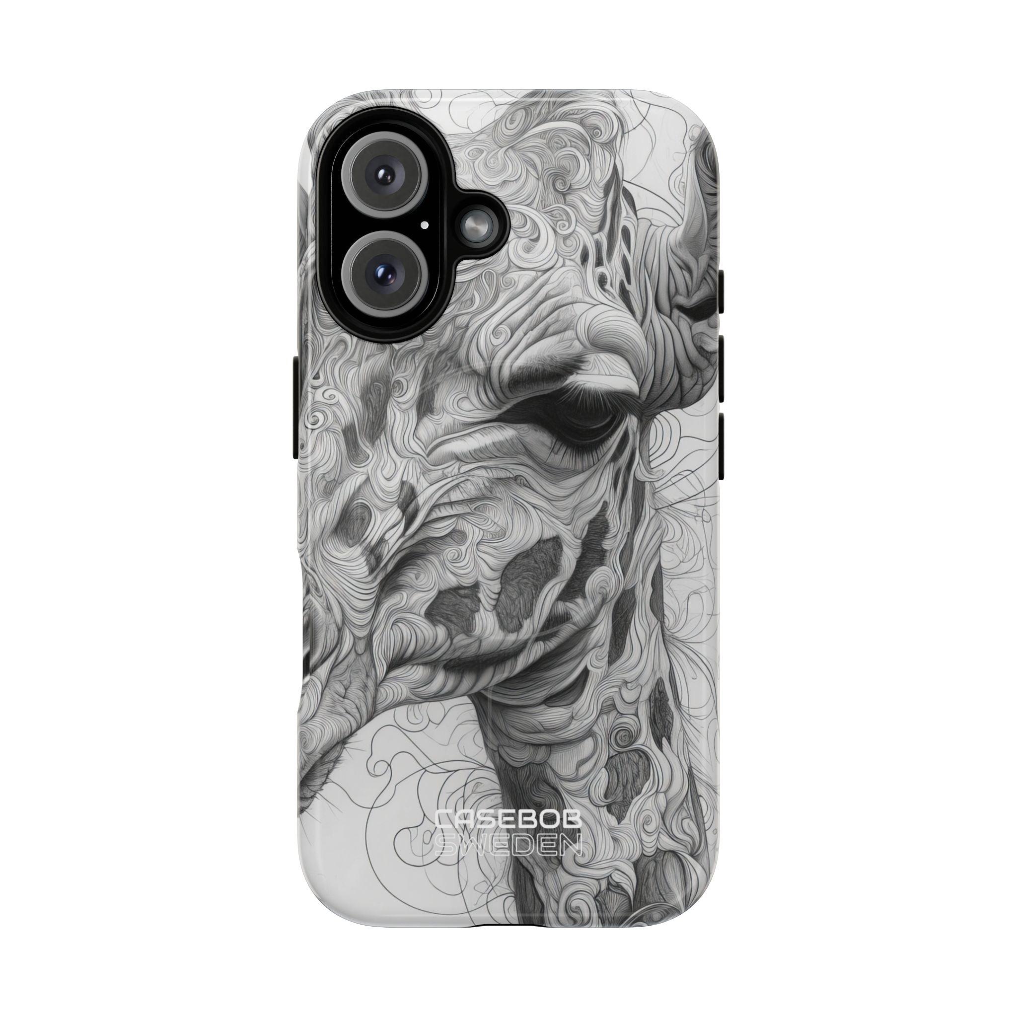 Swirling Giraffe Art iPhone 16 - Tough+