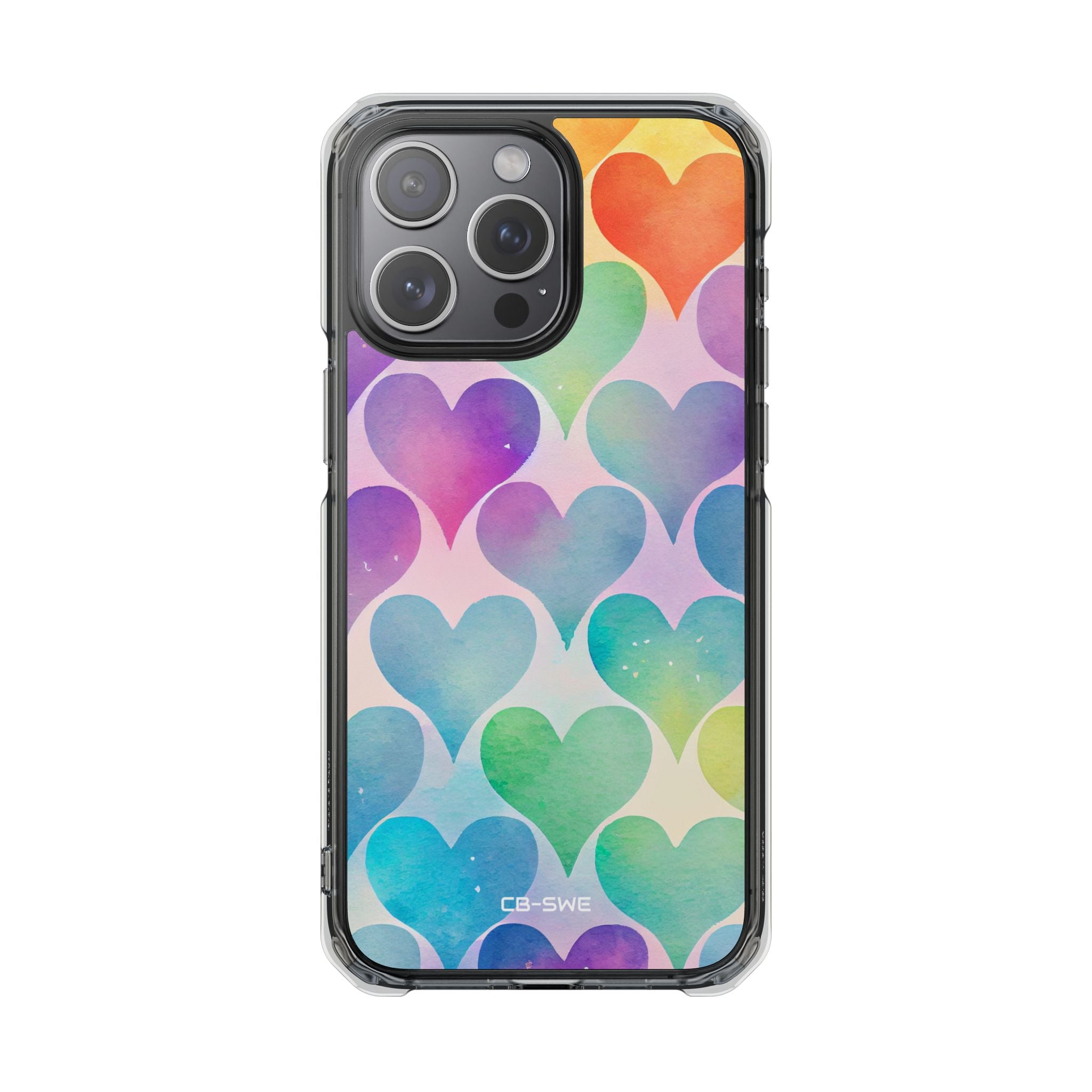 Watercolor Heart Symphony iPhone Case - Impact