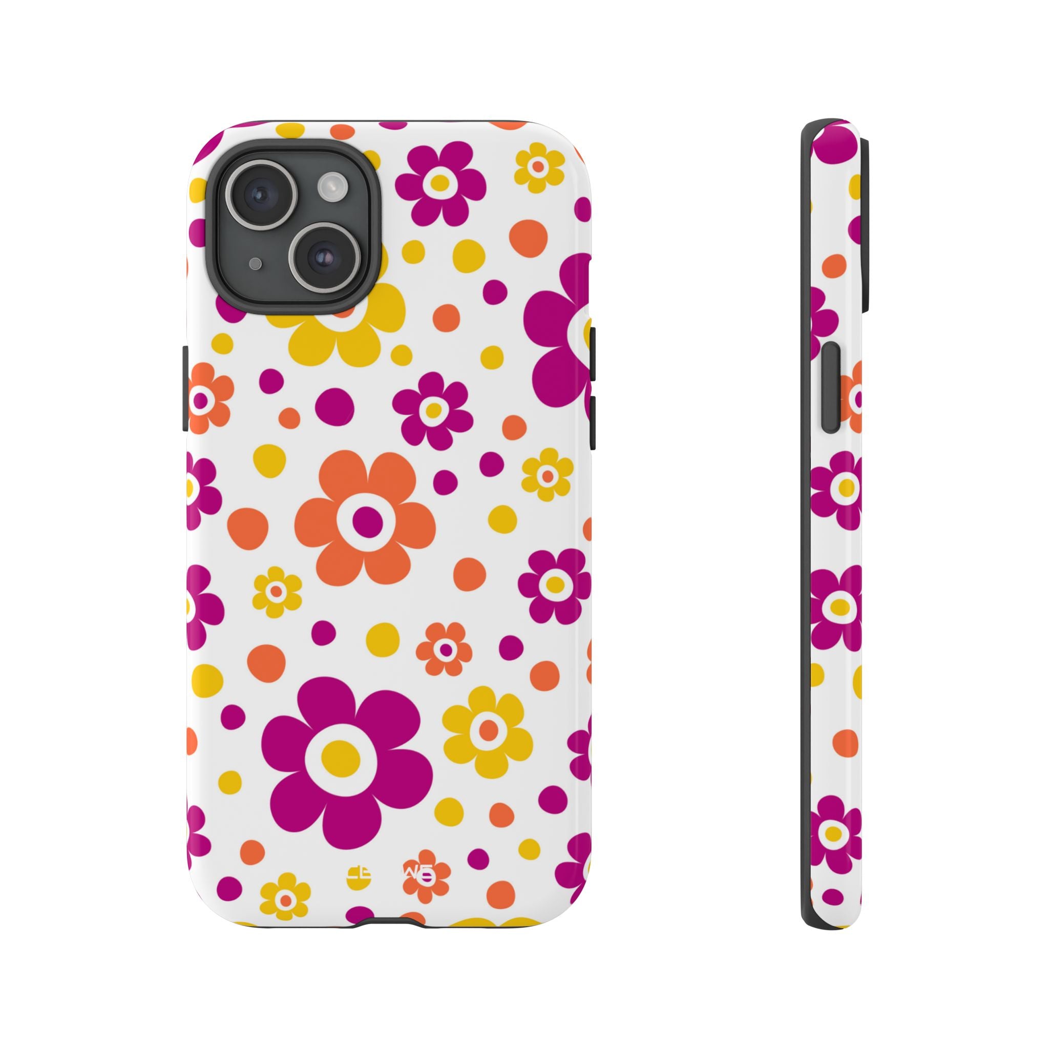 Retro Floral Playfulness - iPhone Case