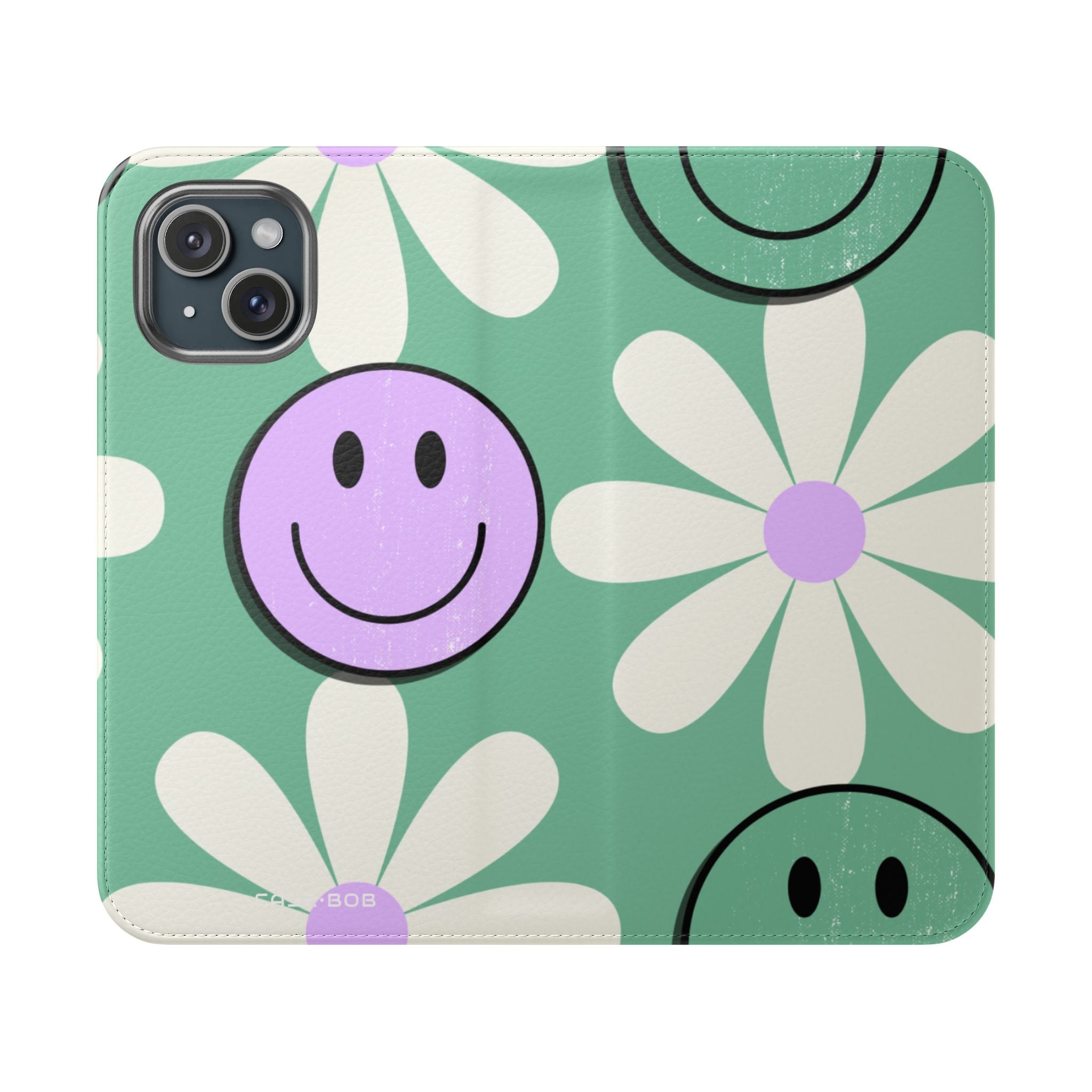 Smiley Daisy Glow - iPhone 15 Case - Wallet