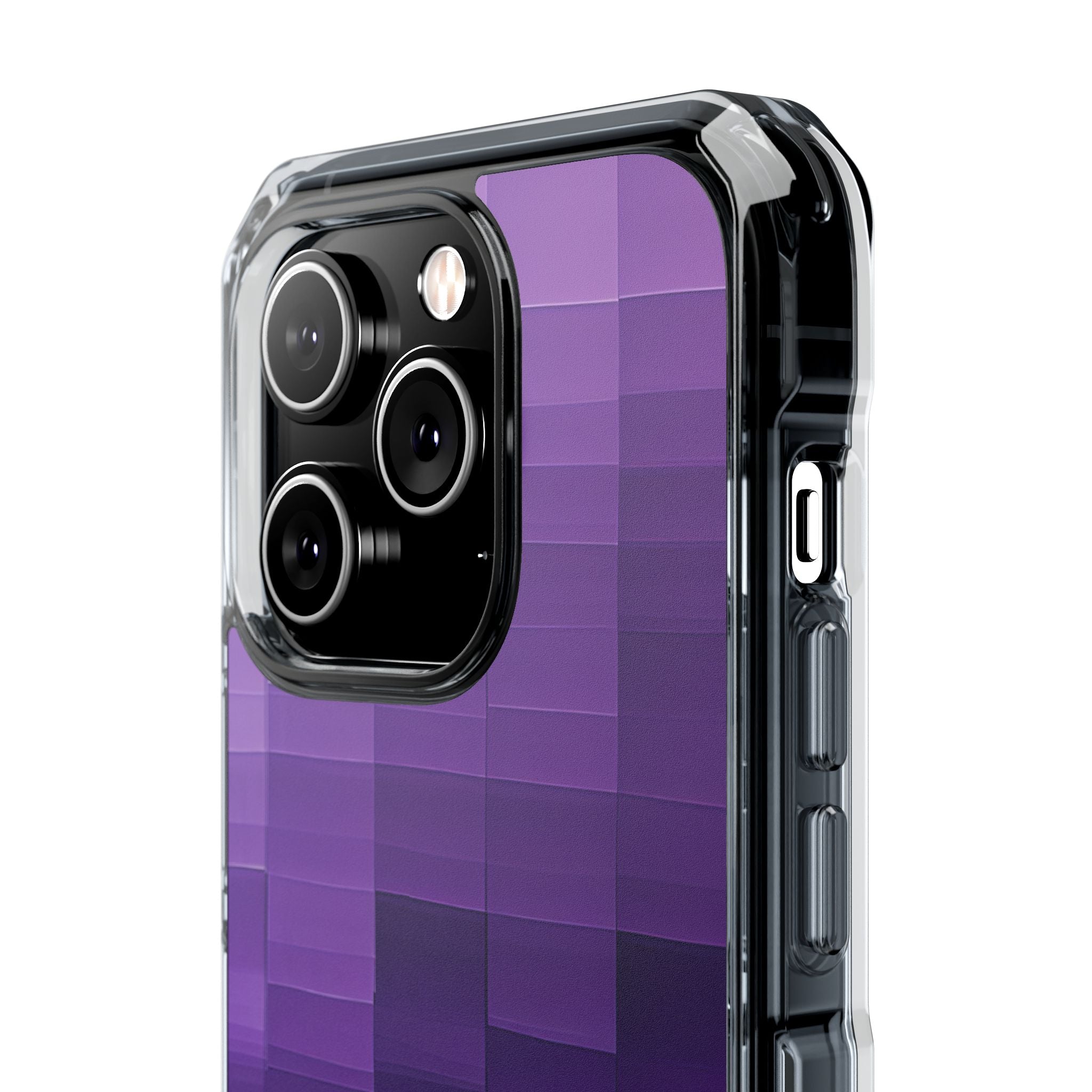 Purple Horizon Grid iPhone 14 - Impact Clear+