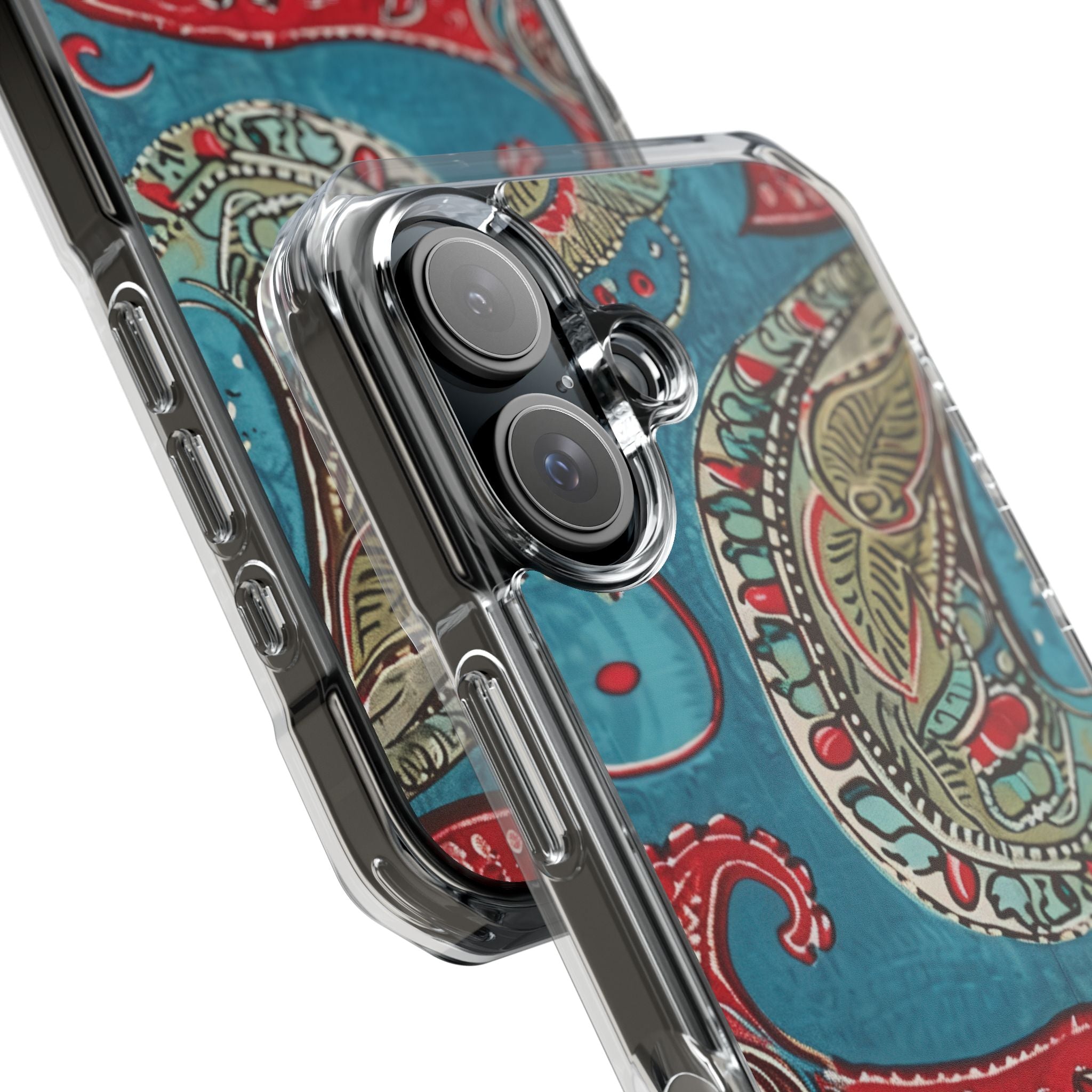 Paisley Floral Fusion iPhone 16 - Impact Clear+