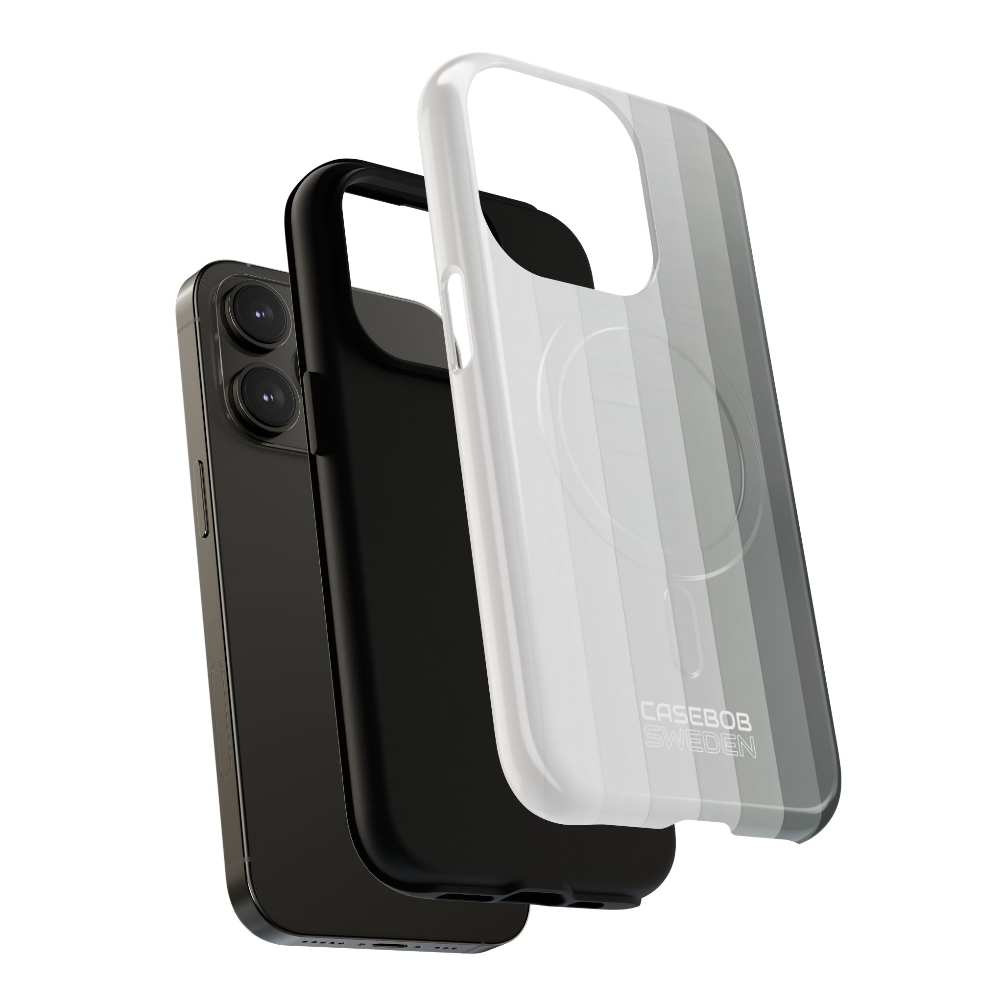 Silver Gradient Stripes iPhone 14 - Tough+