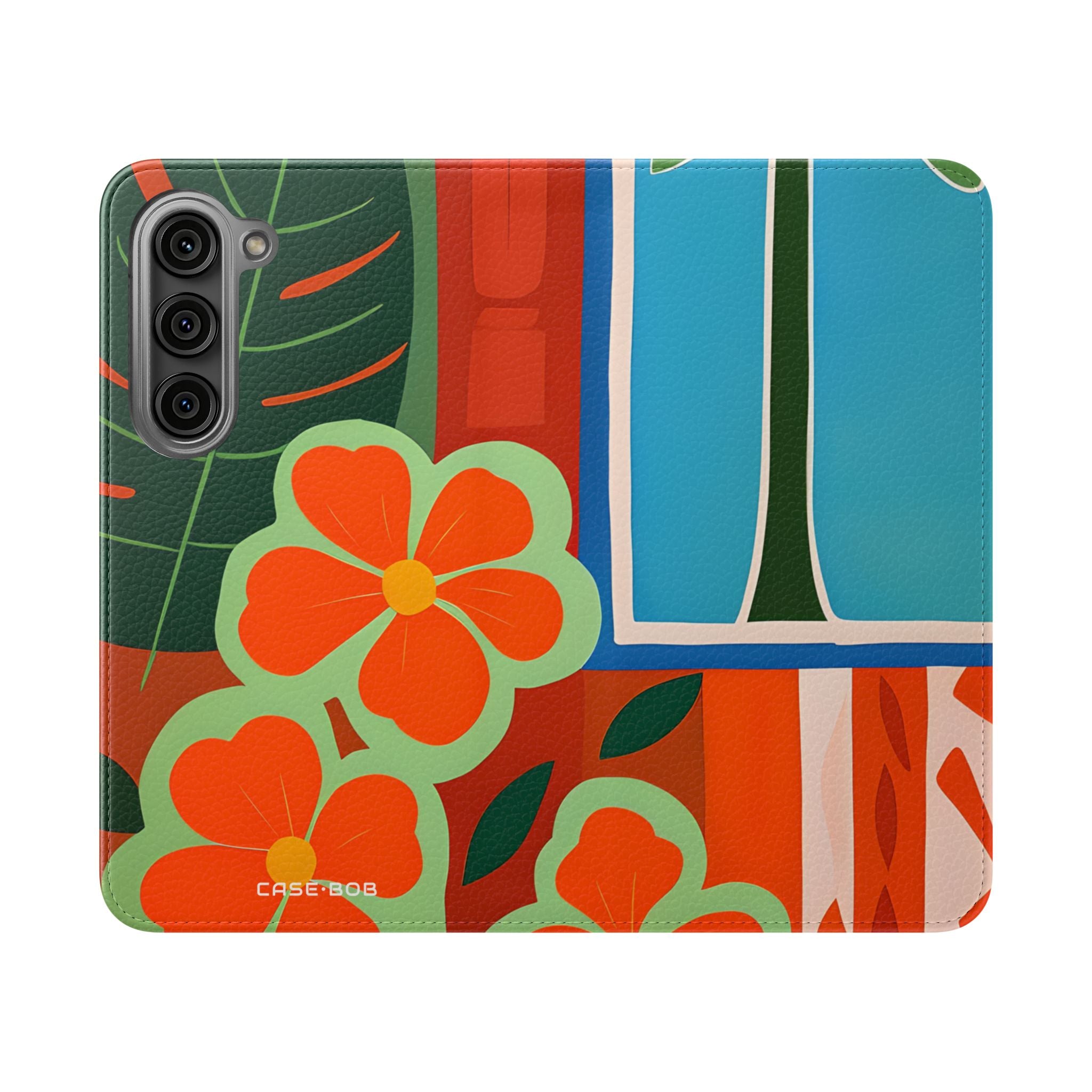 Orange Blossom Mosaic - Samsung S23 Case - Wallet