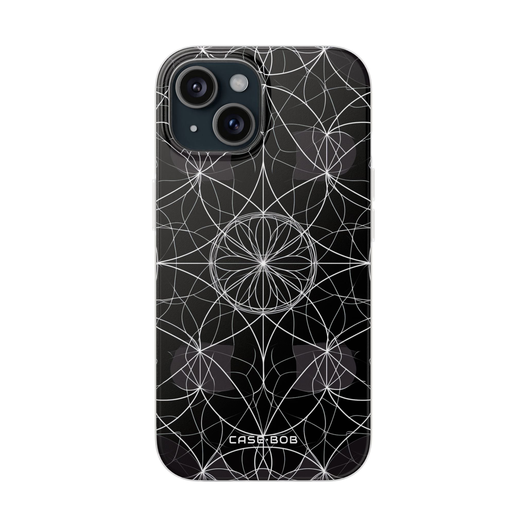 Radiant Petal Orbit iPhone 15 Case - Soft