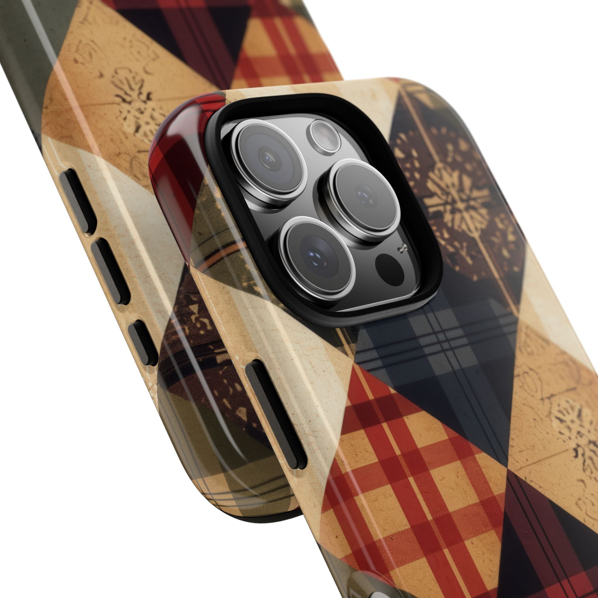 Rustic Quilt Charm iPhone 16 - Tough