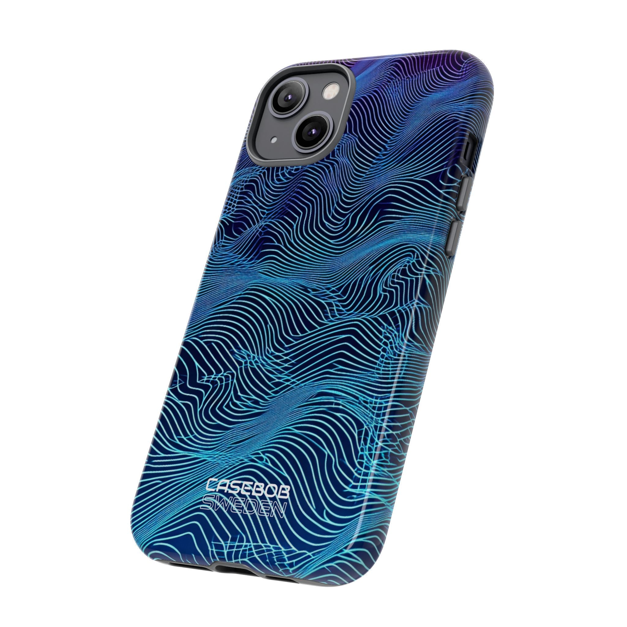 Neon Waves Flow iPhone 14 - Tough