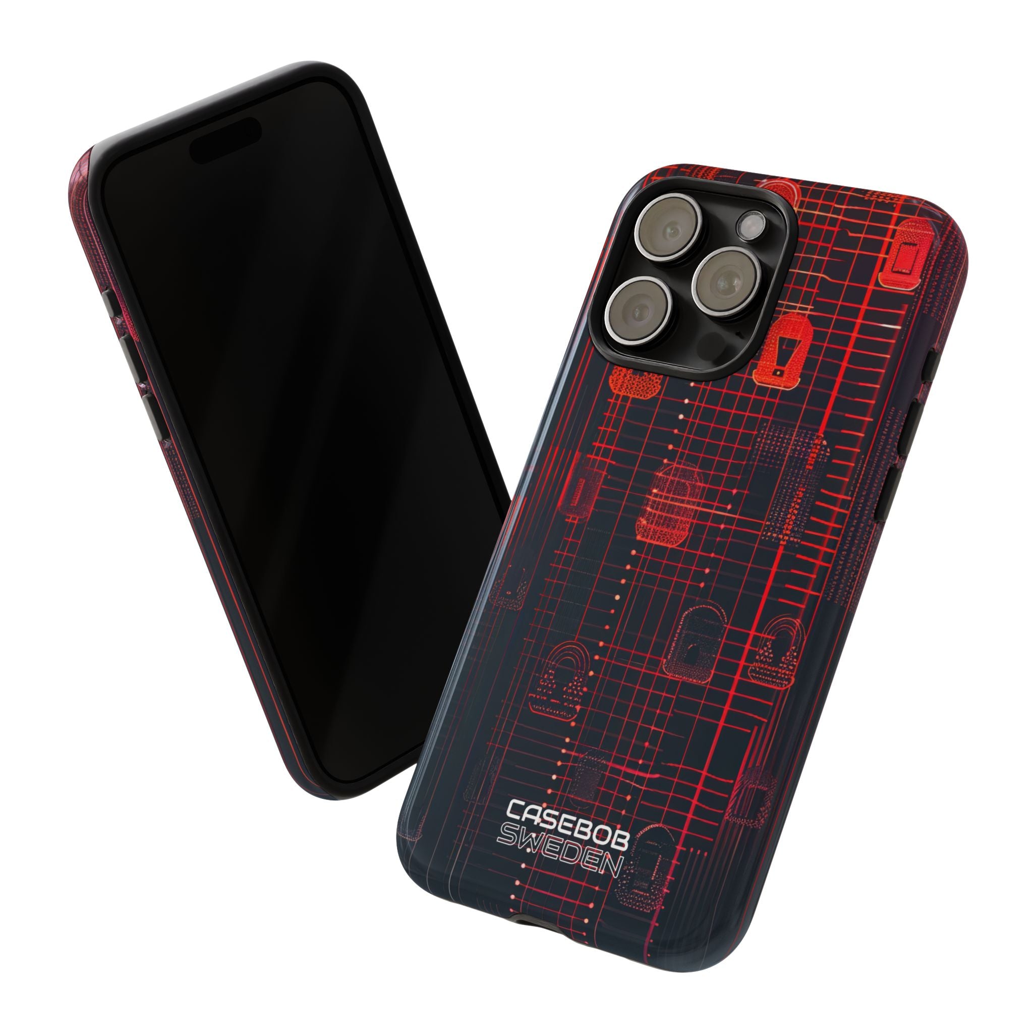 Cyber Locks Grid iPhone 15 - Tough