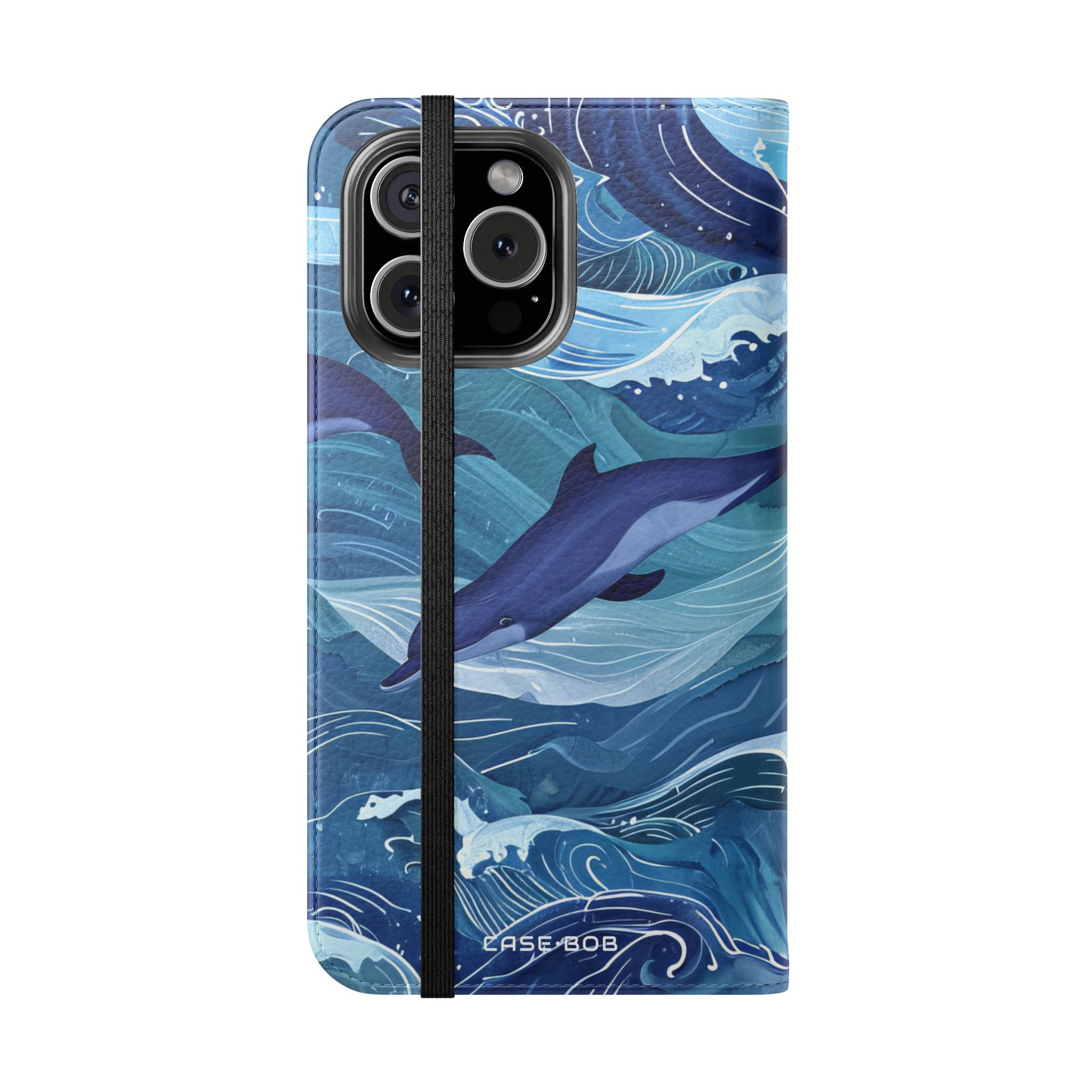 Dolphin Wave Dance - iPhone 16 Max Case - Wallet