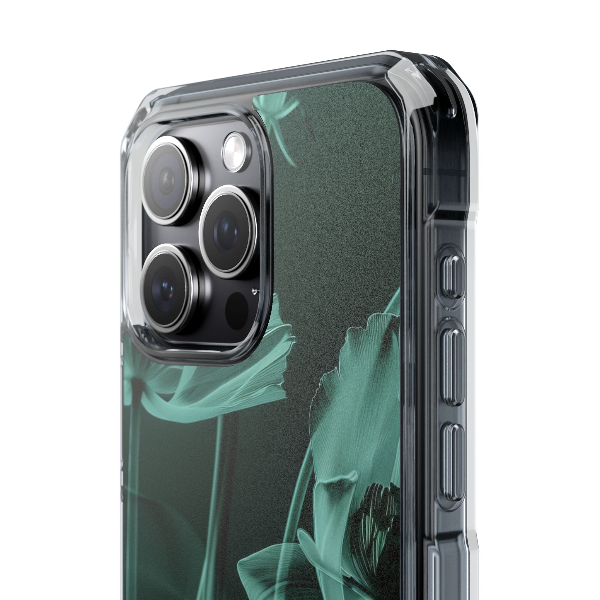 Teal Bloom Radiance iPhone 15 - Impact Clear+