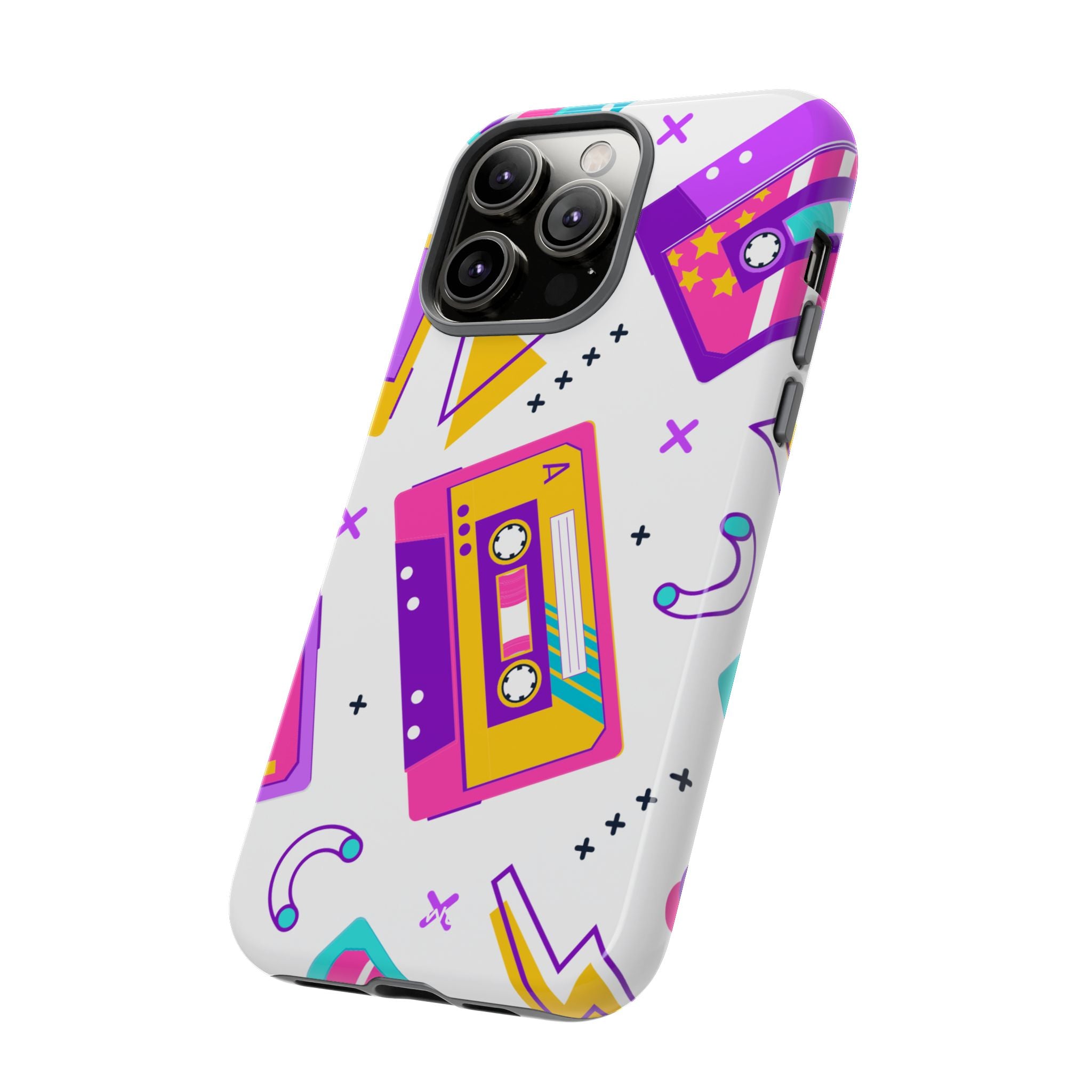 Retro Cassette Chaos - iPhone Case
