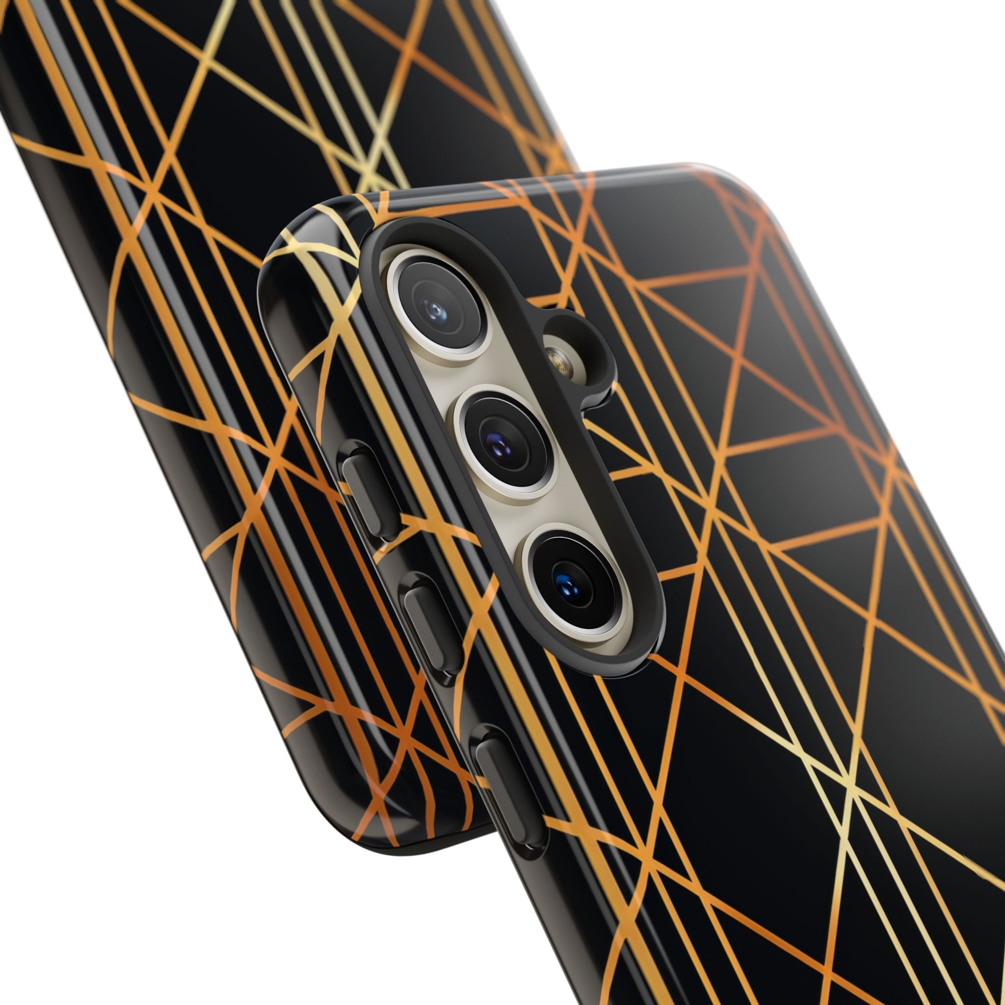 Golden Geometric Elegance Samsung S24 - Tough