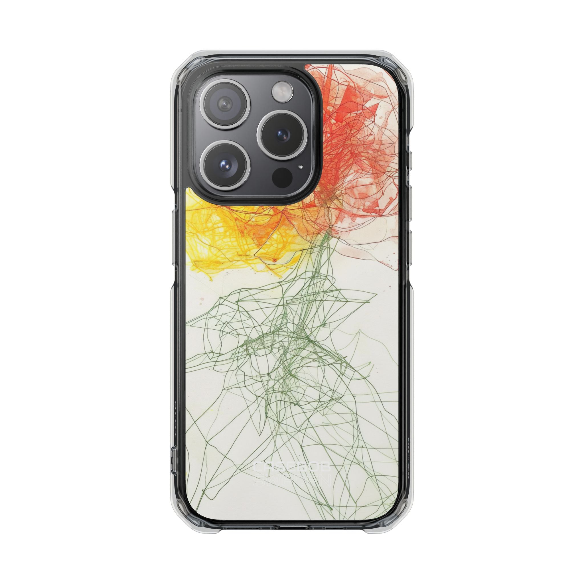Fiery Blossom Tangle iPhone 15 - Impact Clear+