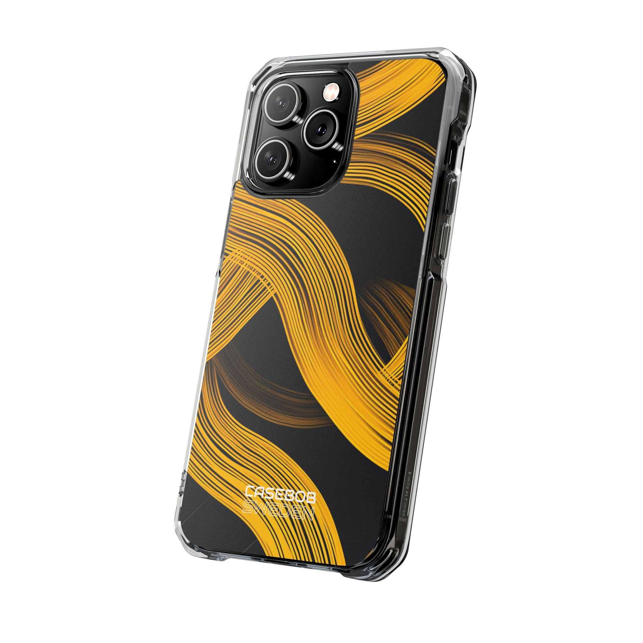 Yellow Flow Lines iPhone 14 - Impact Clear+