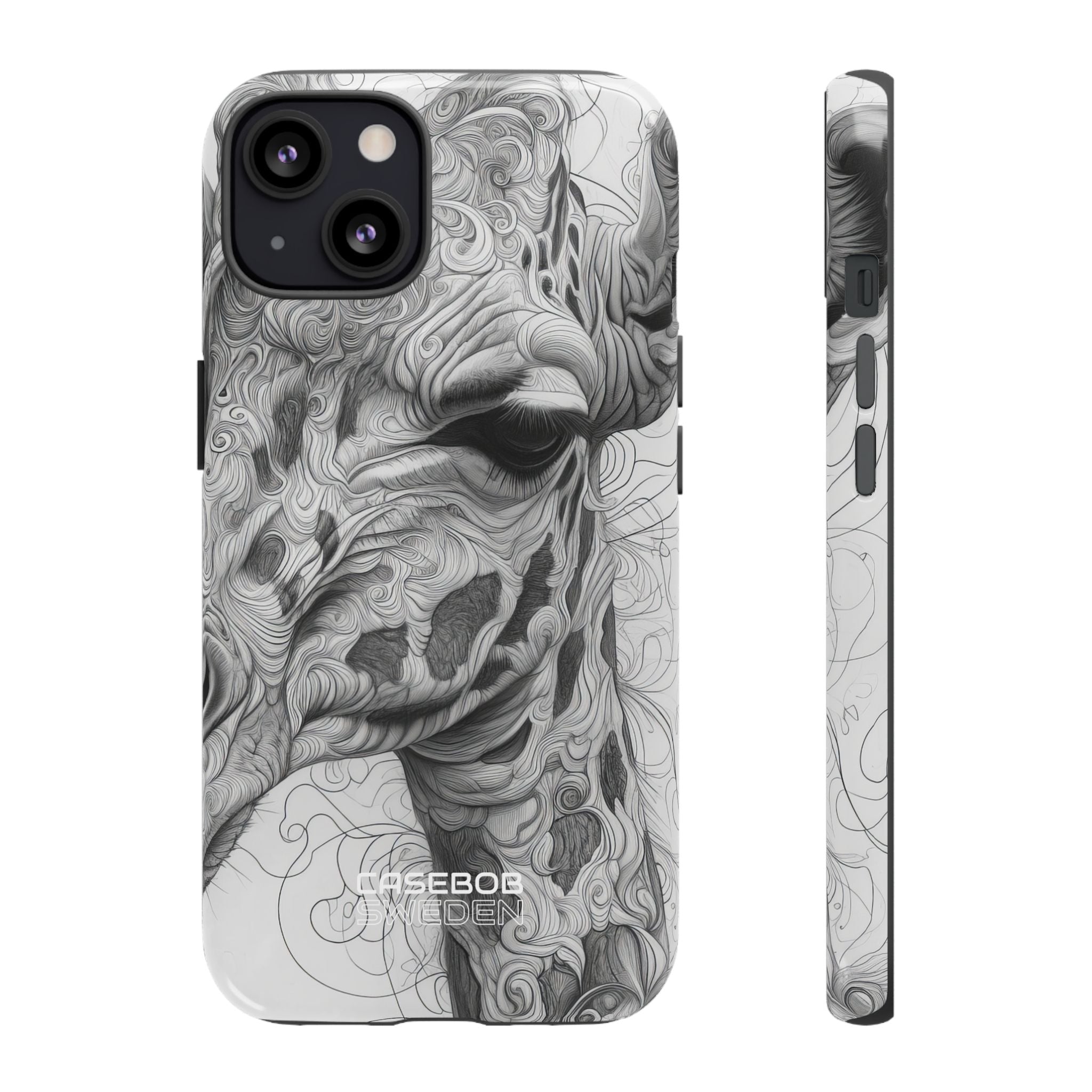 Swirling Giraffe Art iPhone 13 - Tough