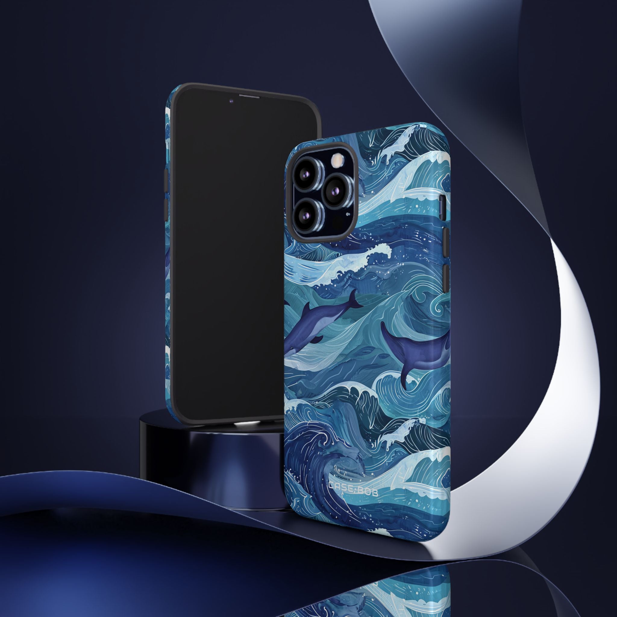 Dolphin Waves iPhone 13 Pro Max Case - Tough