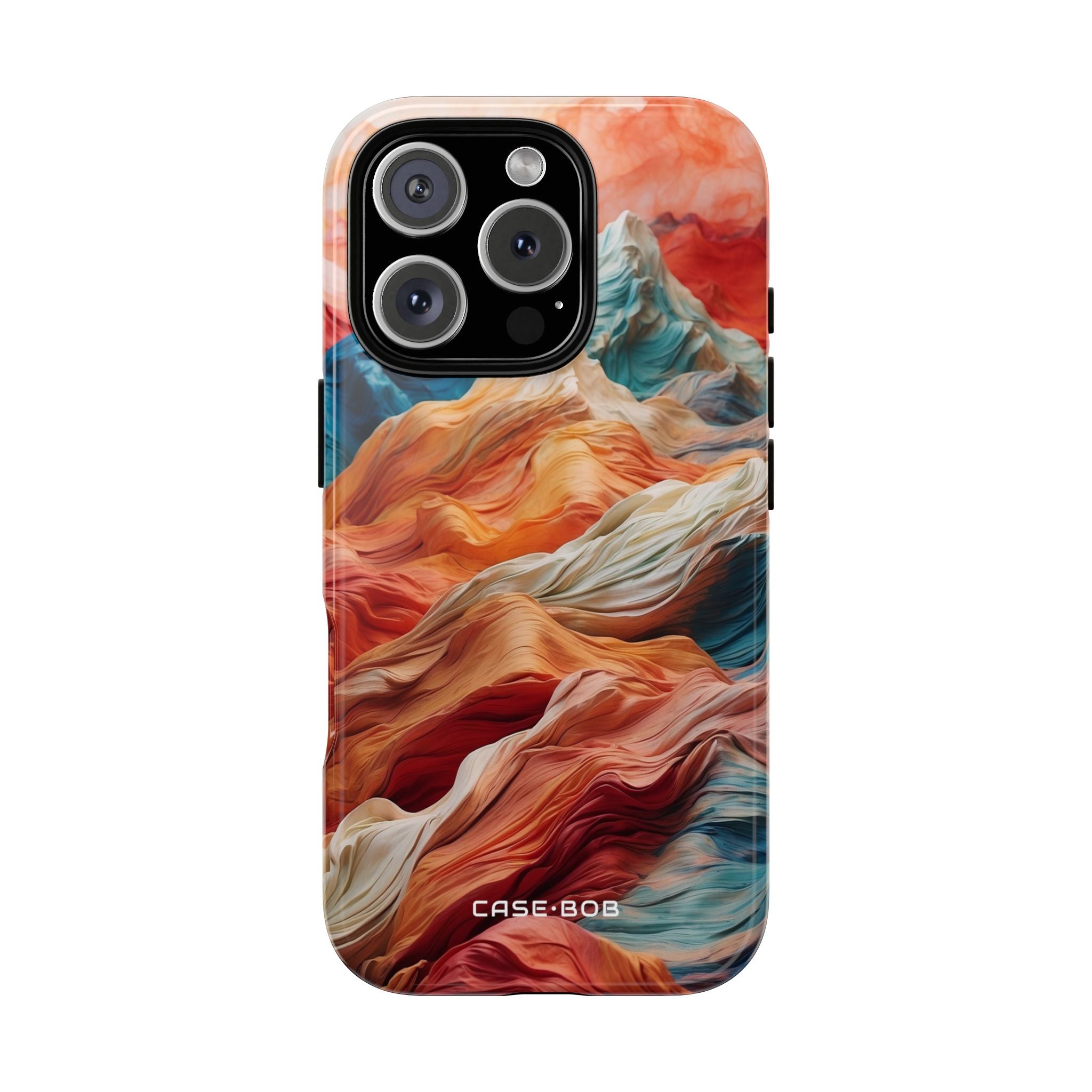 Fabric Peaks Sunset iPhone 16 Pro Case - Tough