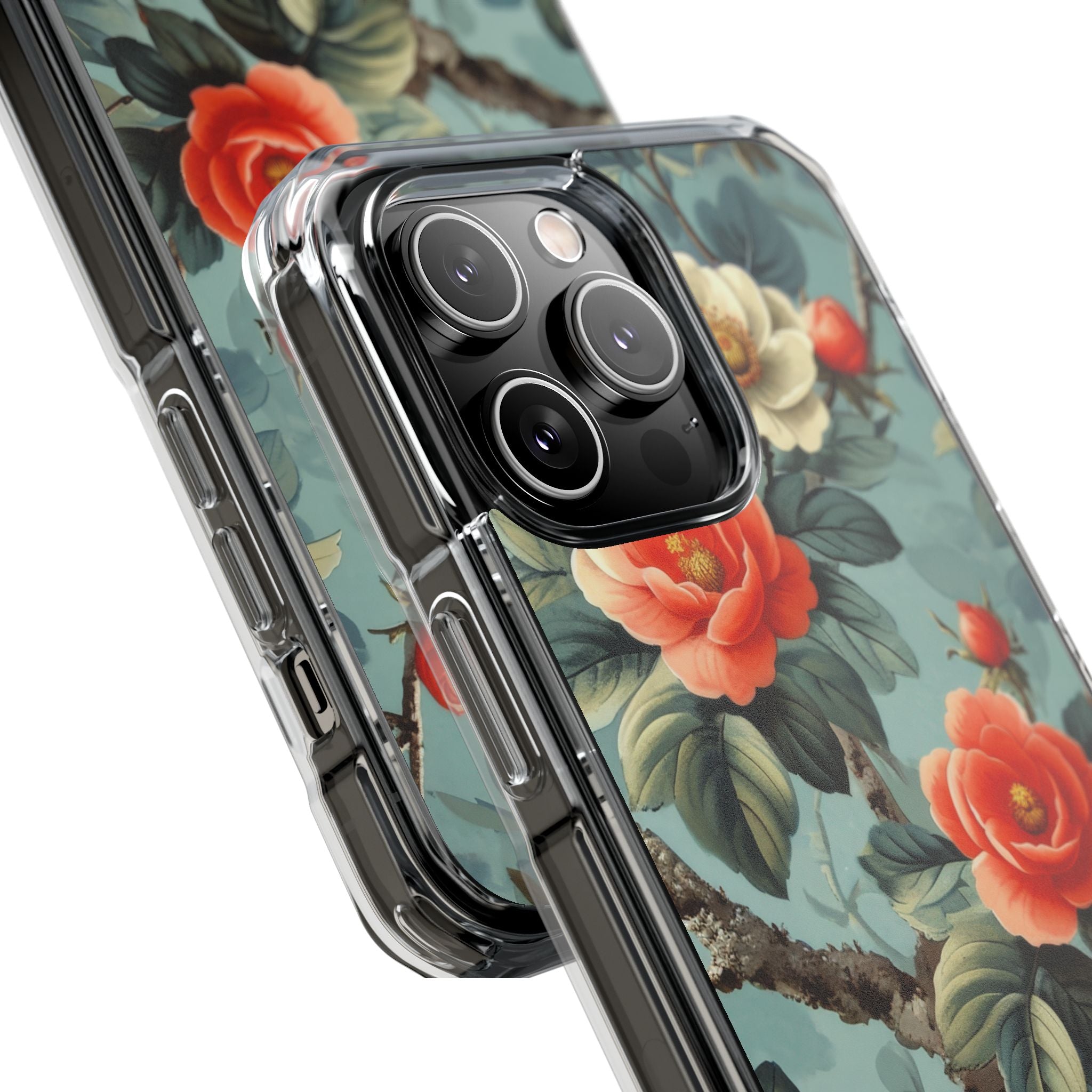 Coral Blossom Tapestry iPhone 14 - Impact Clear+