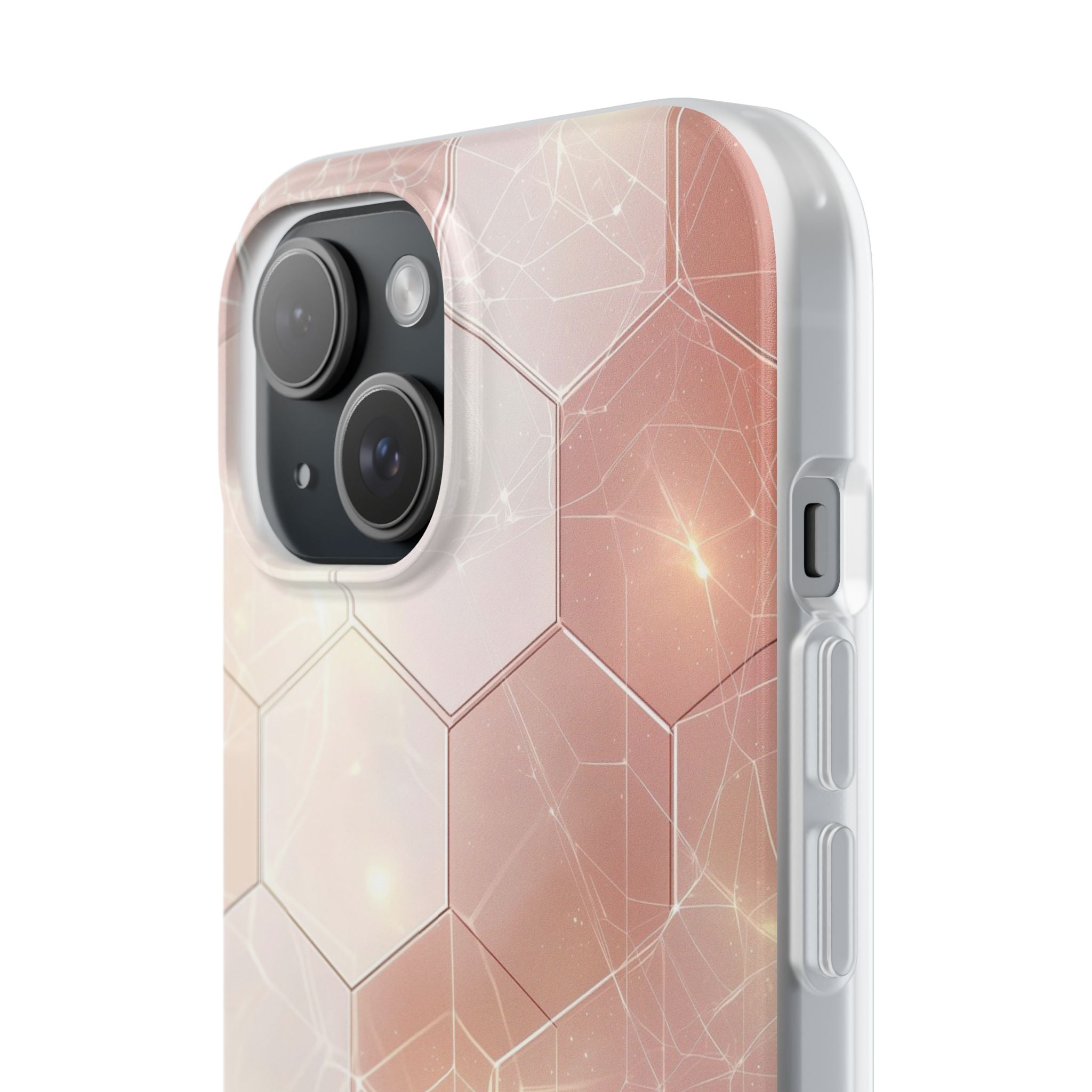 Honeycomb Glow iPhone 15 Case - Soft