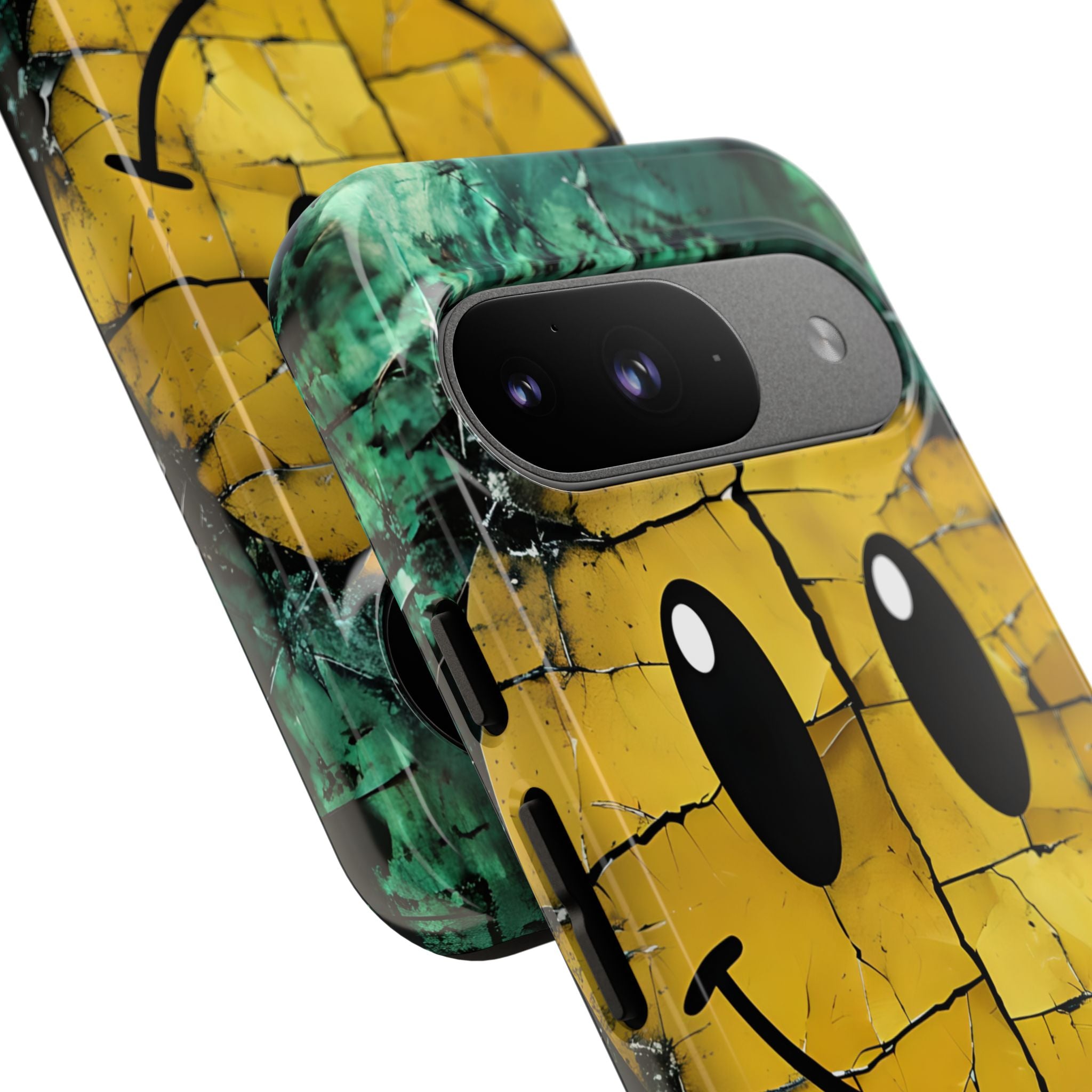 Cracked Smiley Google Pixel 9 Case - Tough