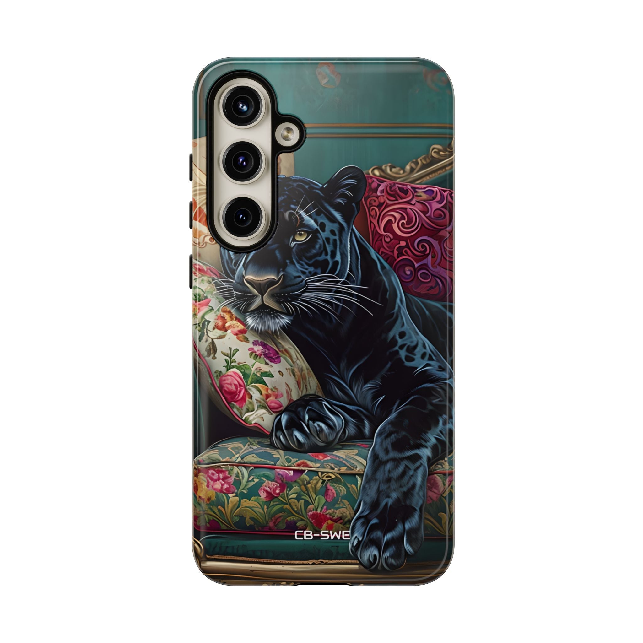 Panther on Vintage Chaise - Samsung Case