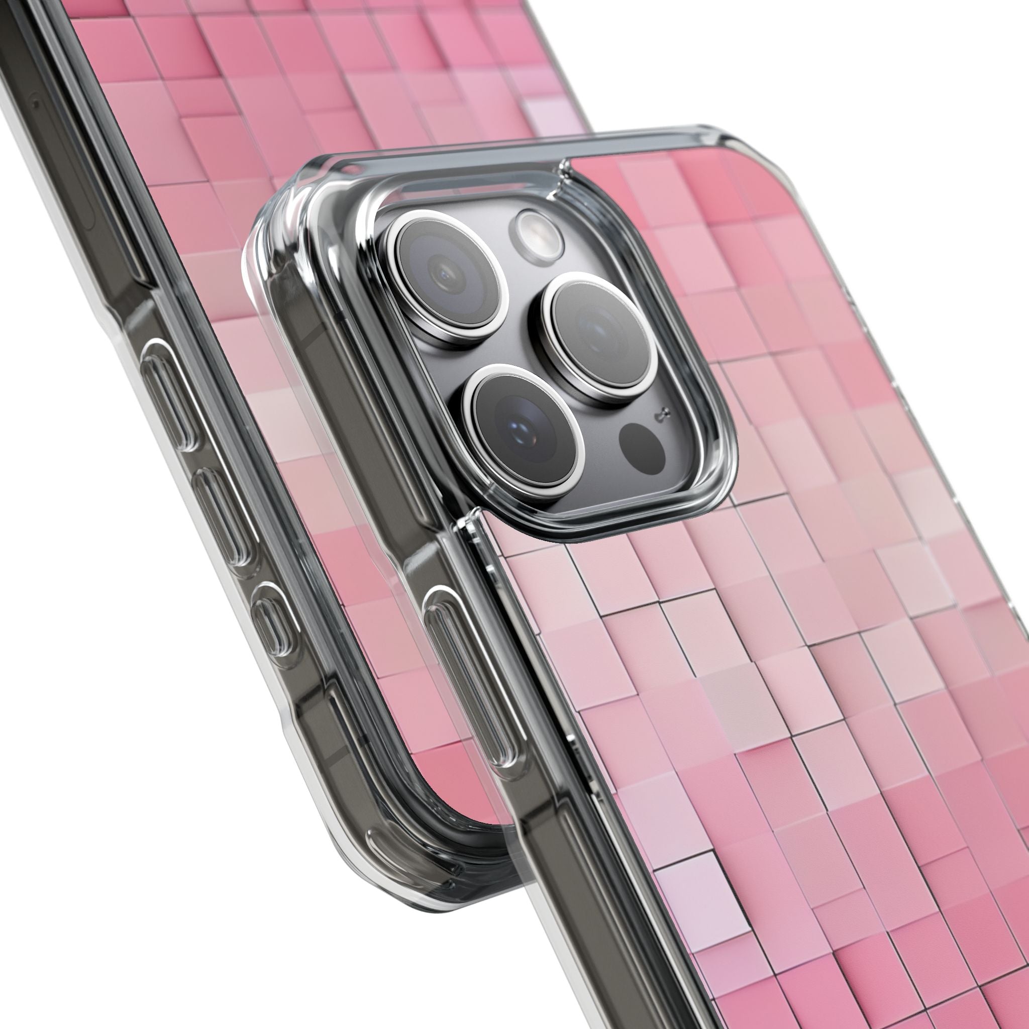 Pink Mosaic Glow iPhone 15 - Impact Clear+