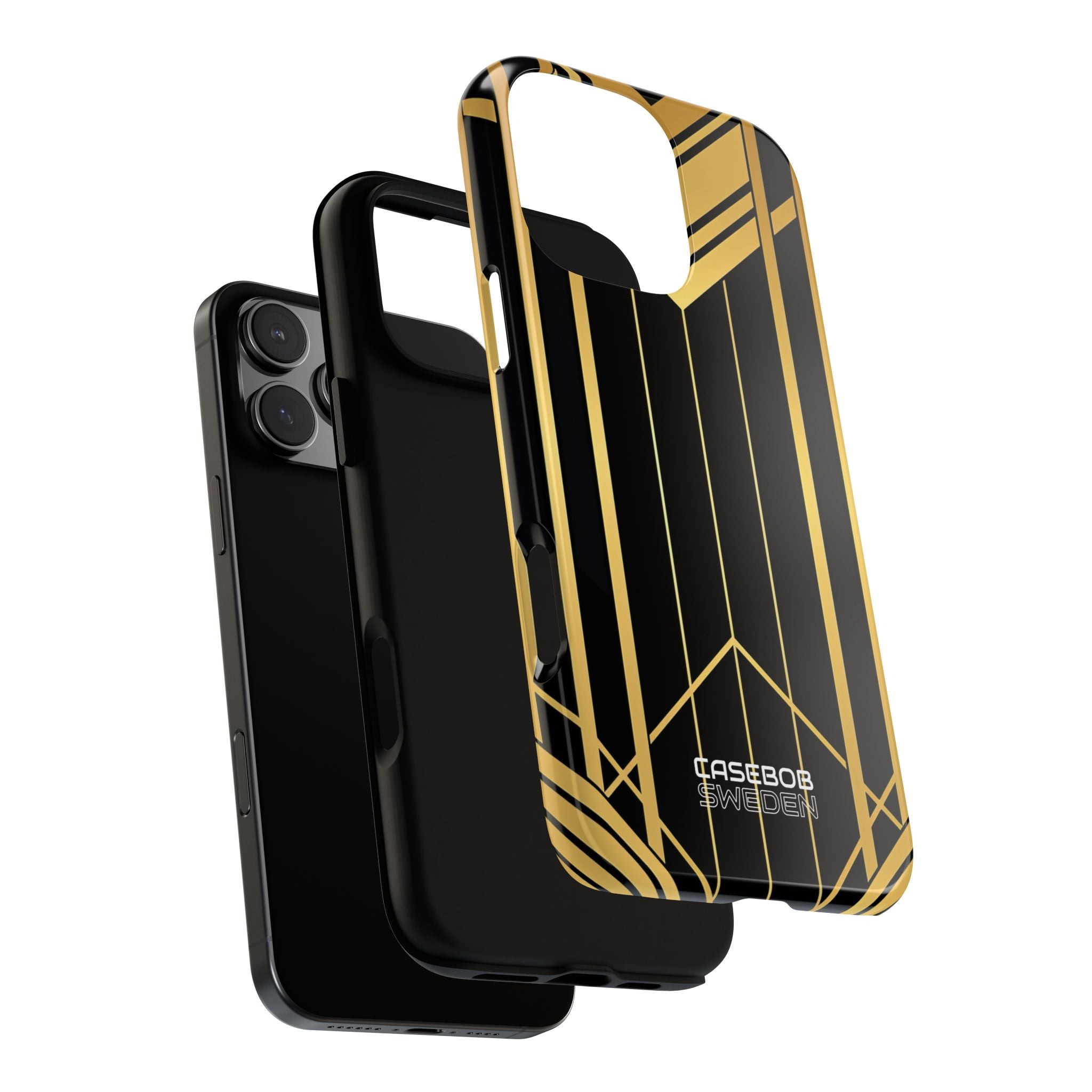 Golden Geometric Symphony iPhone 16 - Tough