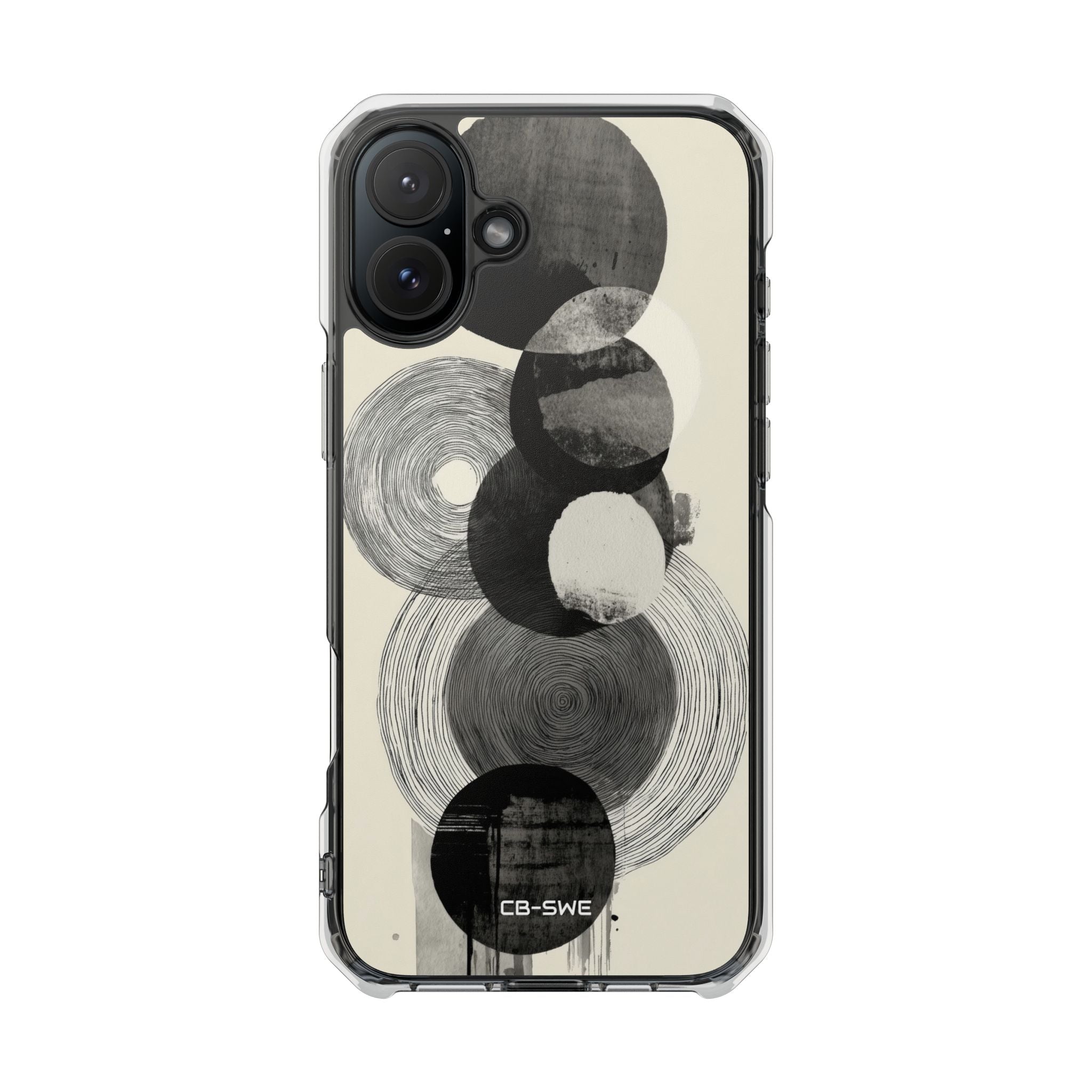 Circles Embrace Lines iPhone Case - Impact