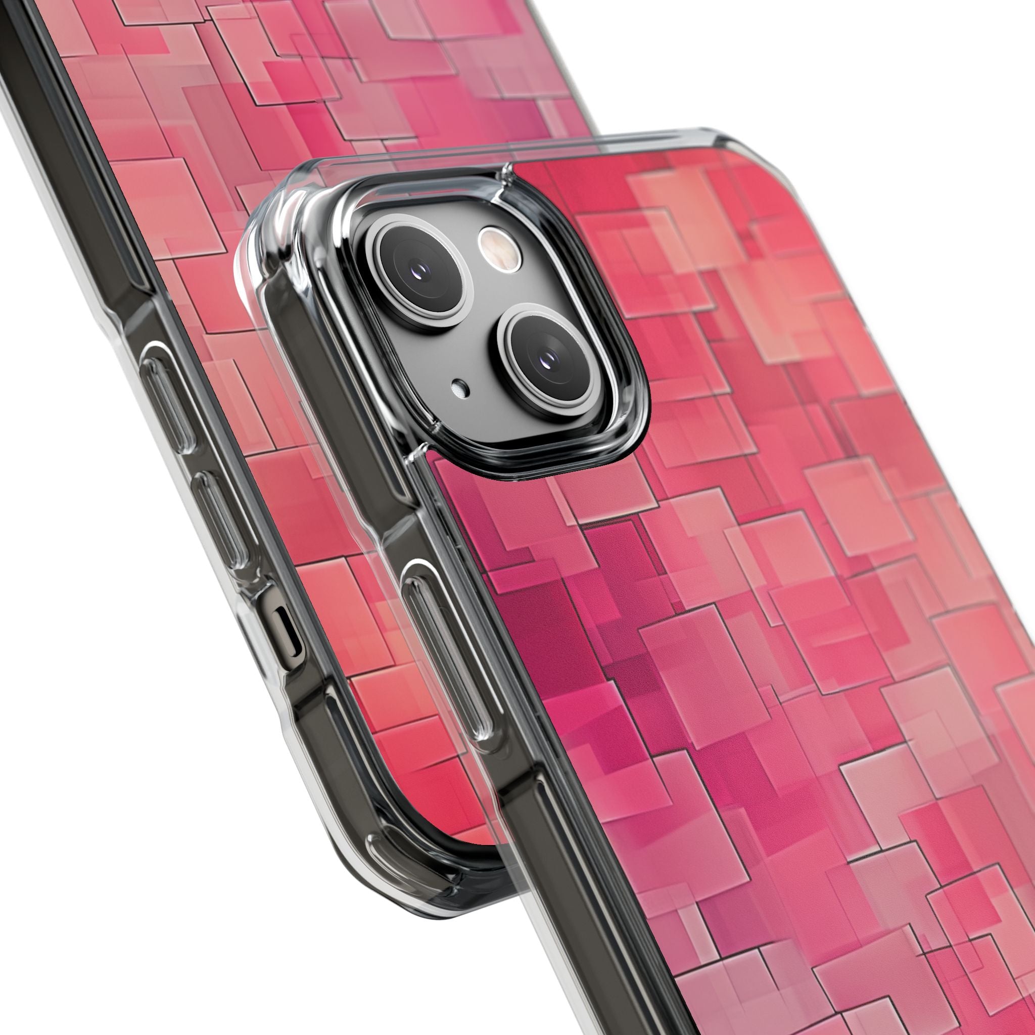 Layered Pink Geometry iPhone 14 - Impact Clear+