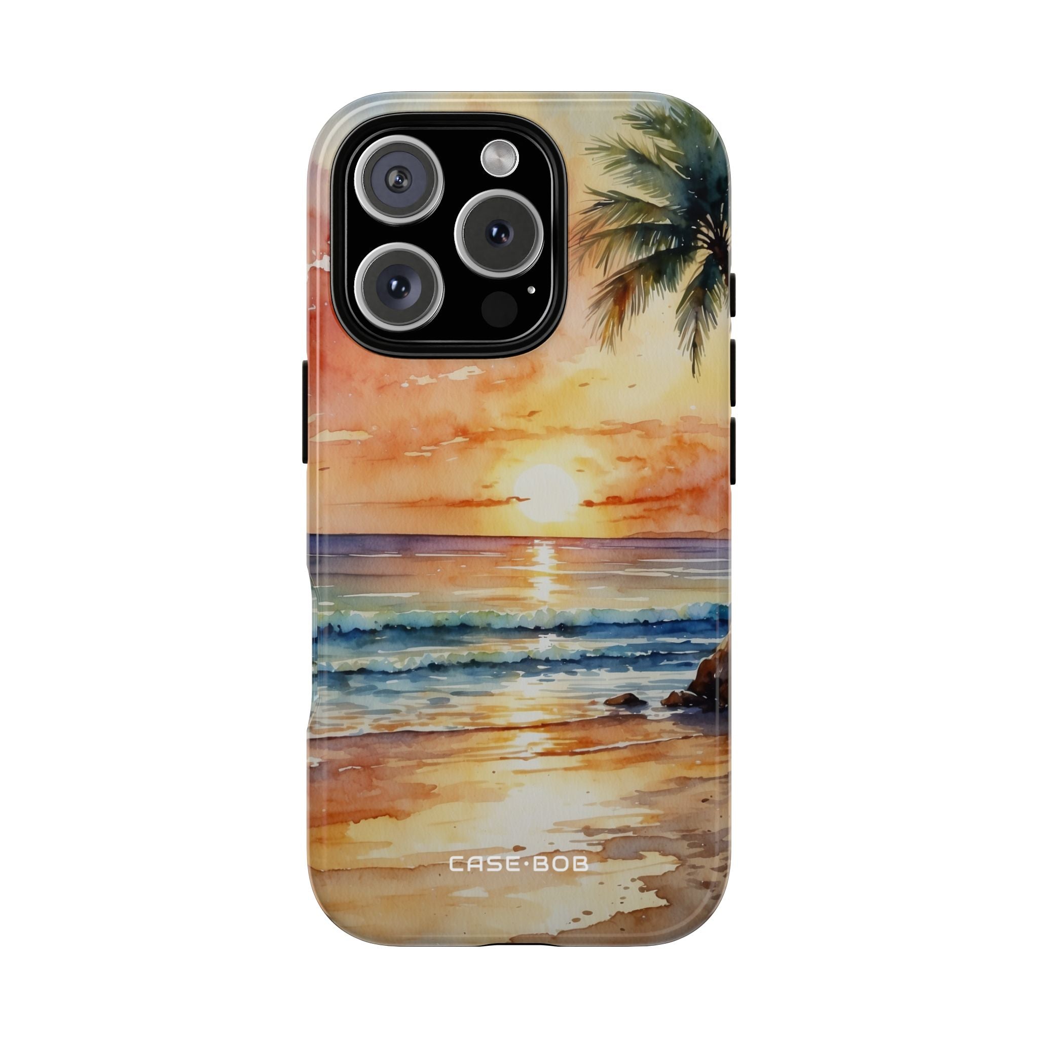 Sunset Palm iPhone 16 Pro Case - Tough