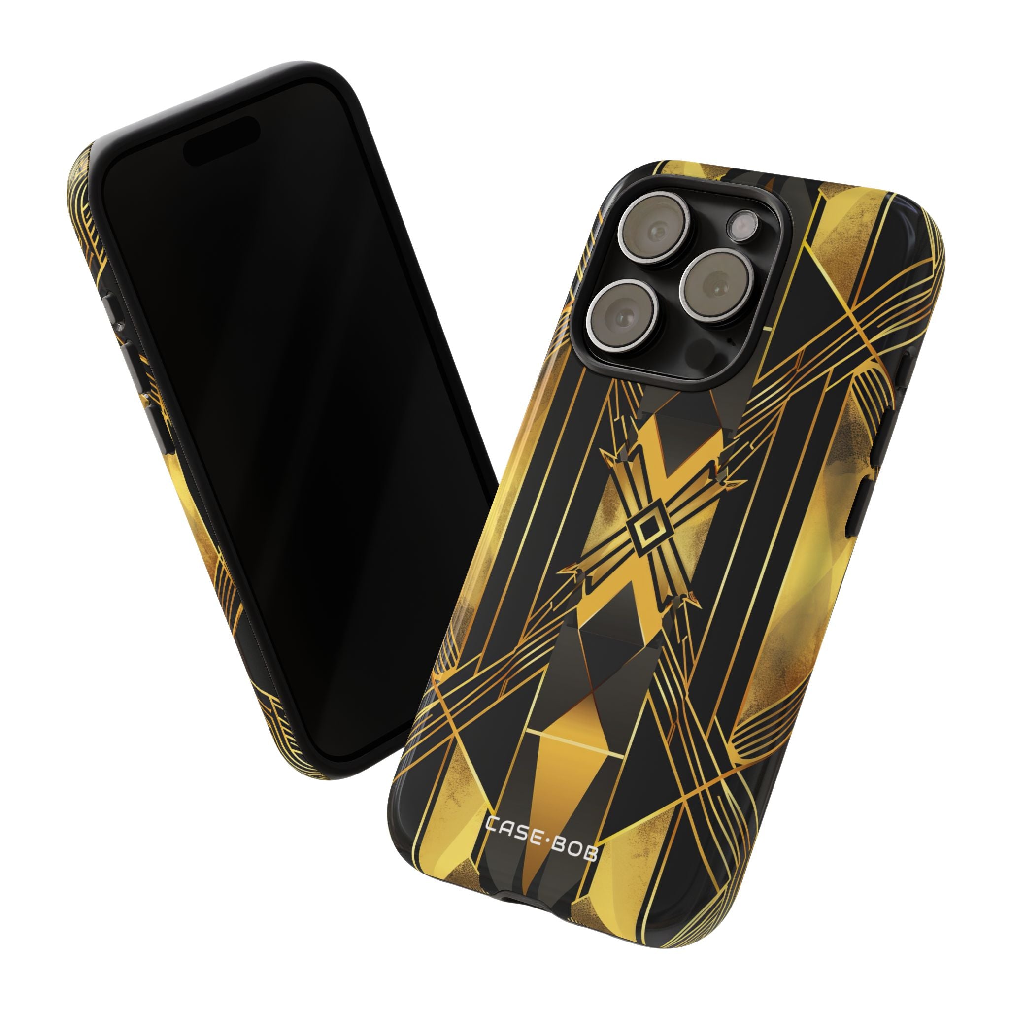 Golden Diamond Radiance iPhone 15 Pro Case - Tough