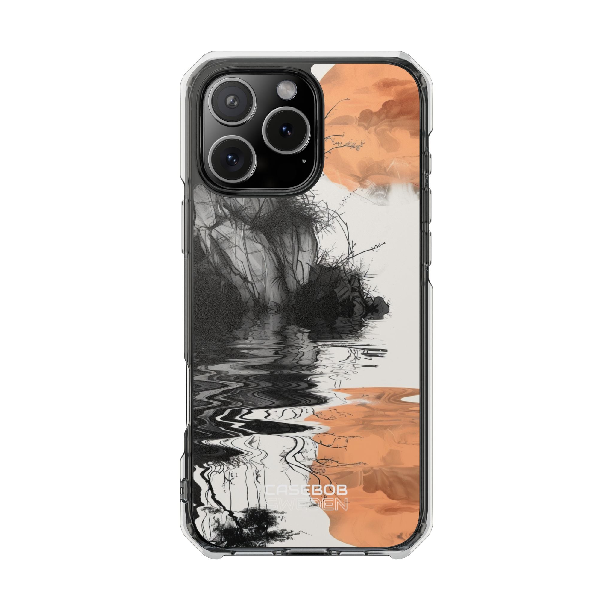 Orange Moon Reflection iPhone 16 - Impact Clear+